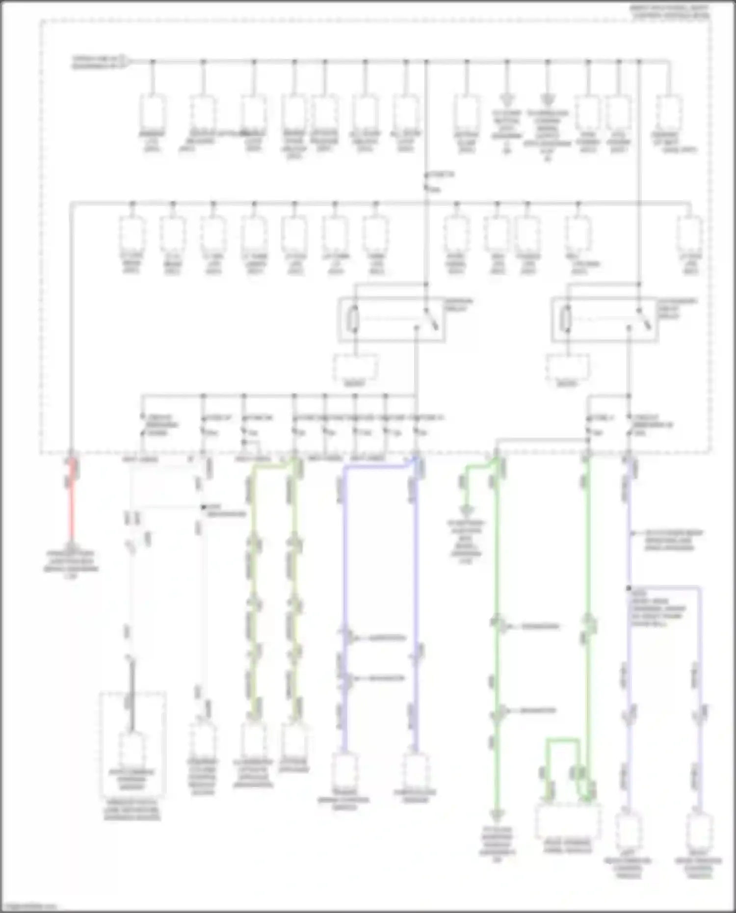 Wiring diagram left rear window control switch for Ford Expedition IV facelift (2022-2024)