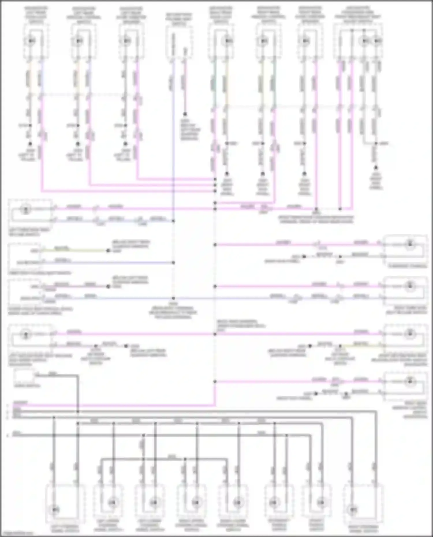 Wiring diagram right rear door lock switch for Ford Expedition IV facelift (2022-2024) (2 of 2)