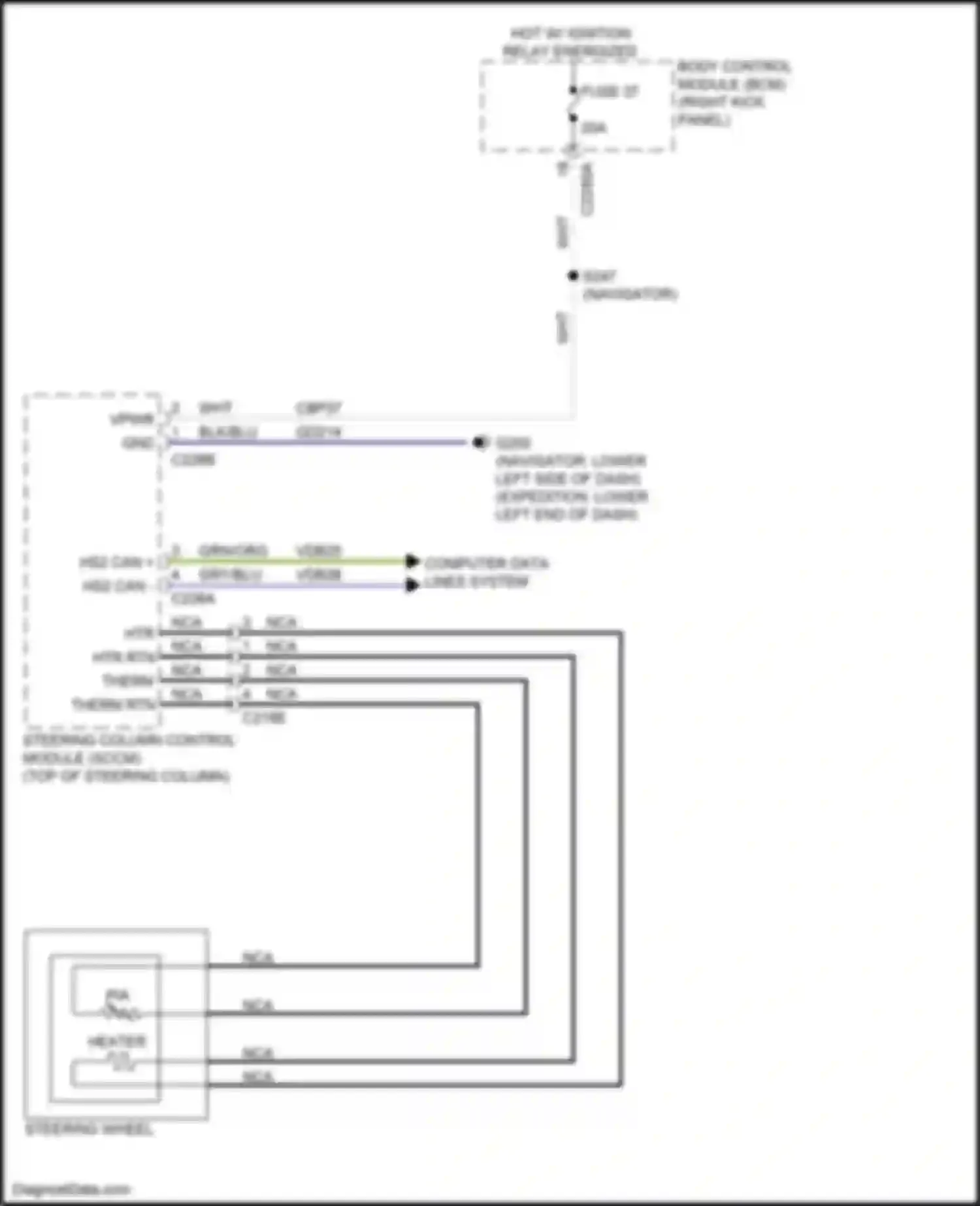 Wiring diagram steering wheel) for Ford Expedition IV facelift (2022-2024) (1 of 1)