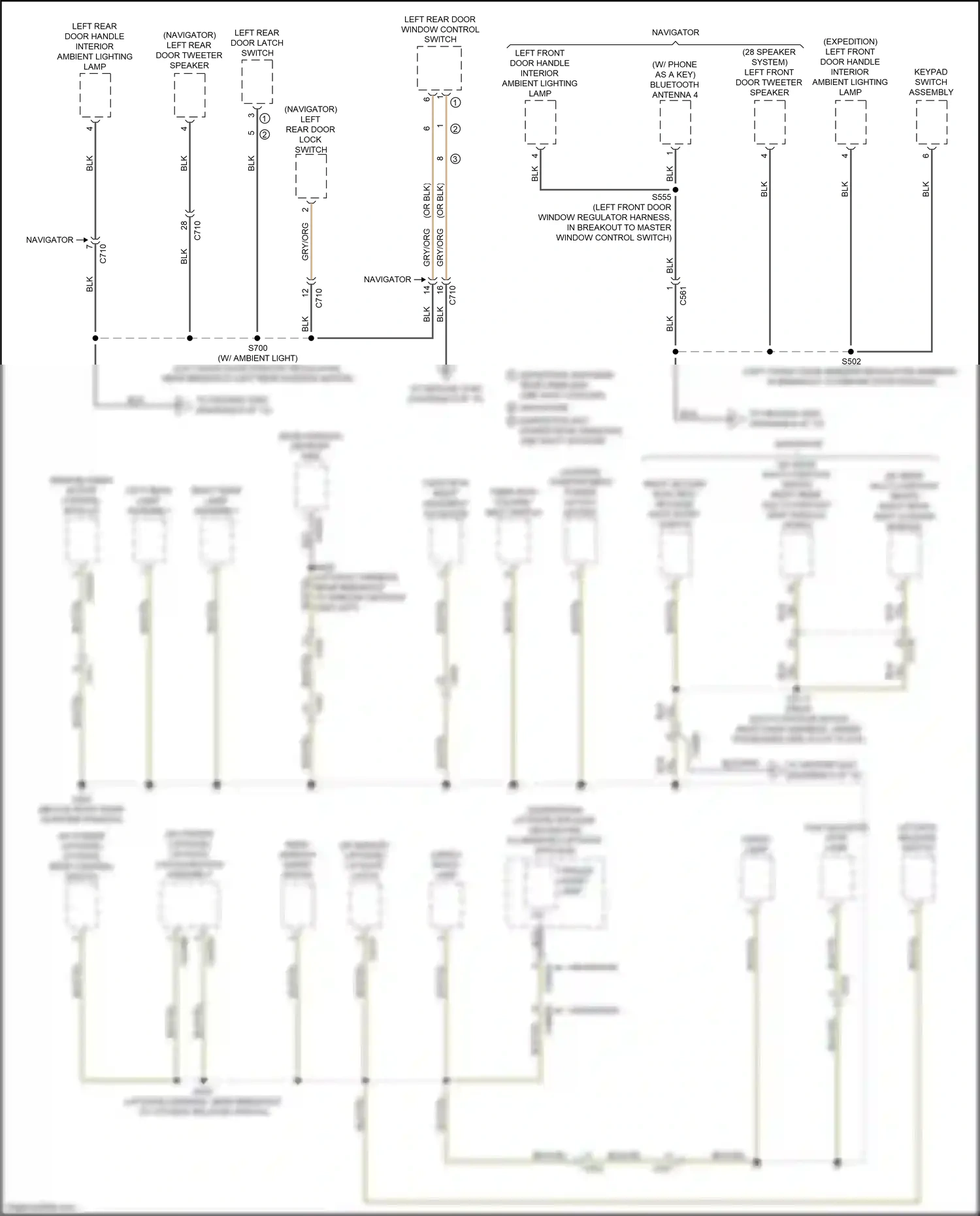 Ford Expedition IV facelift (2022-2024) third row folding seat switch wiring diagram  (2 of 4)