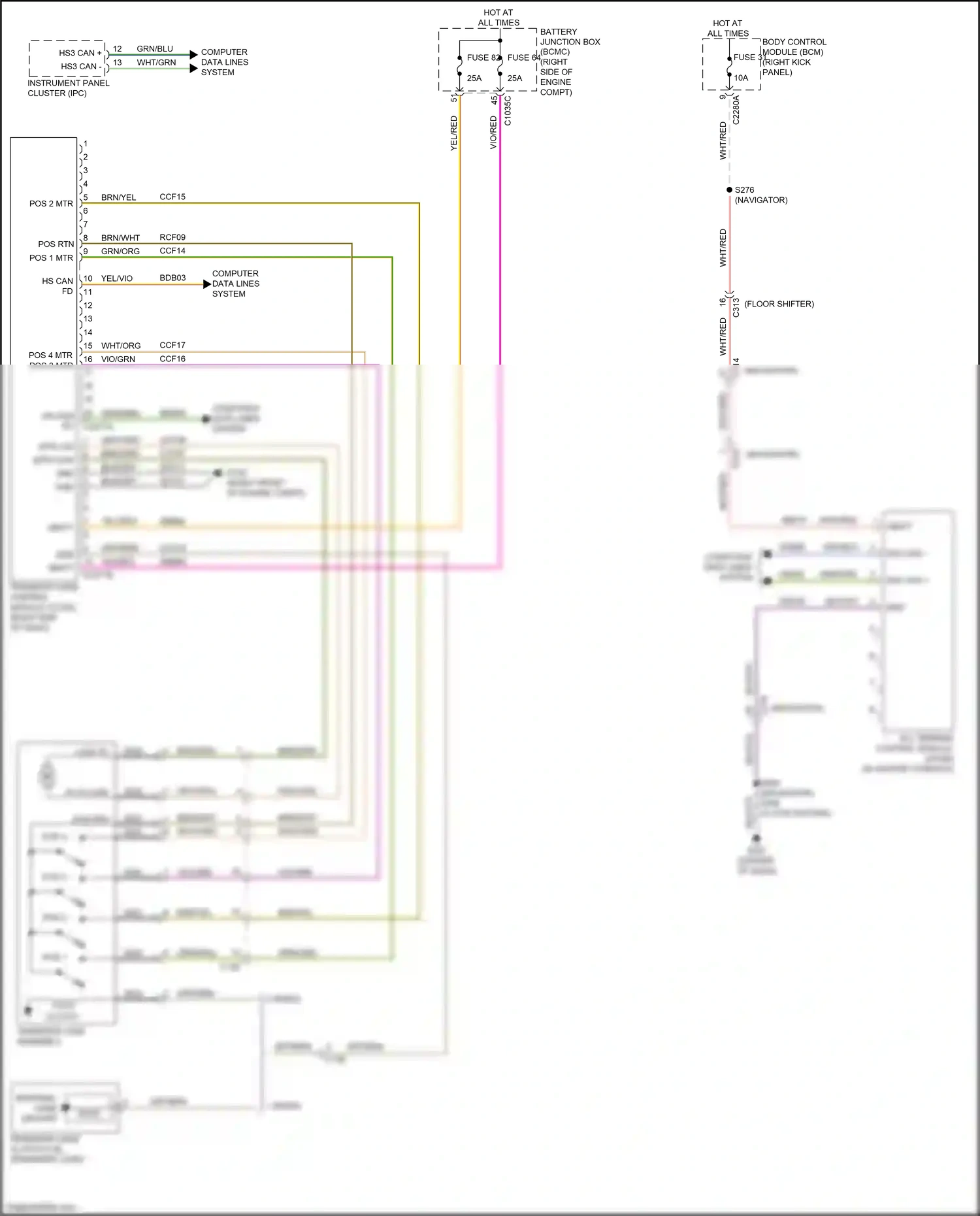 Ford Expedition IV facelift (2022-2024) transfer case assembly wiring diagram  (1 of 1)