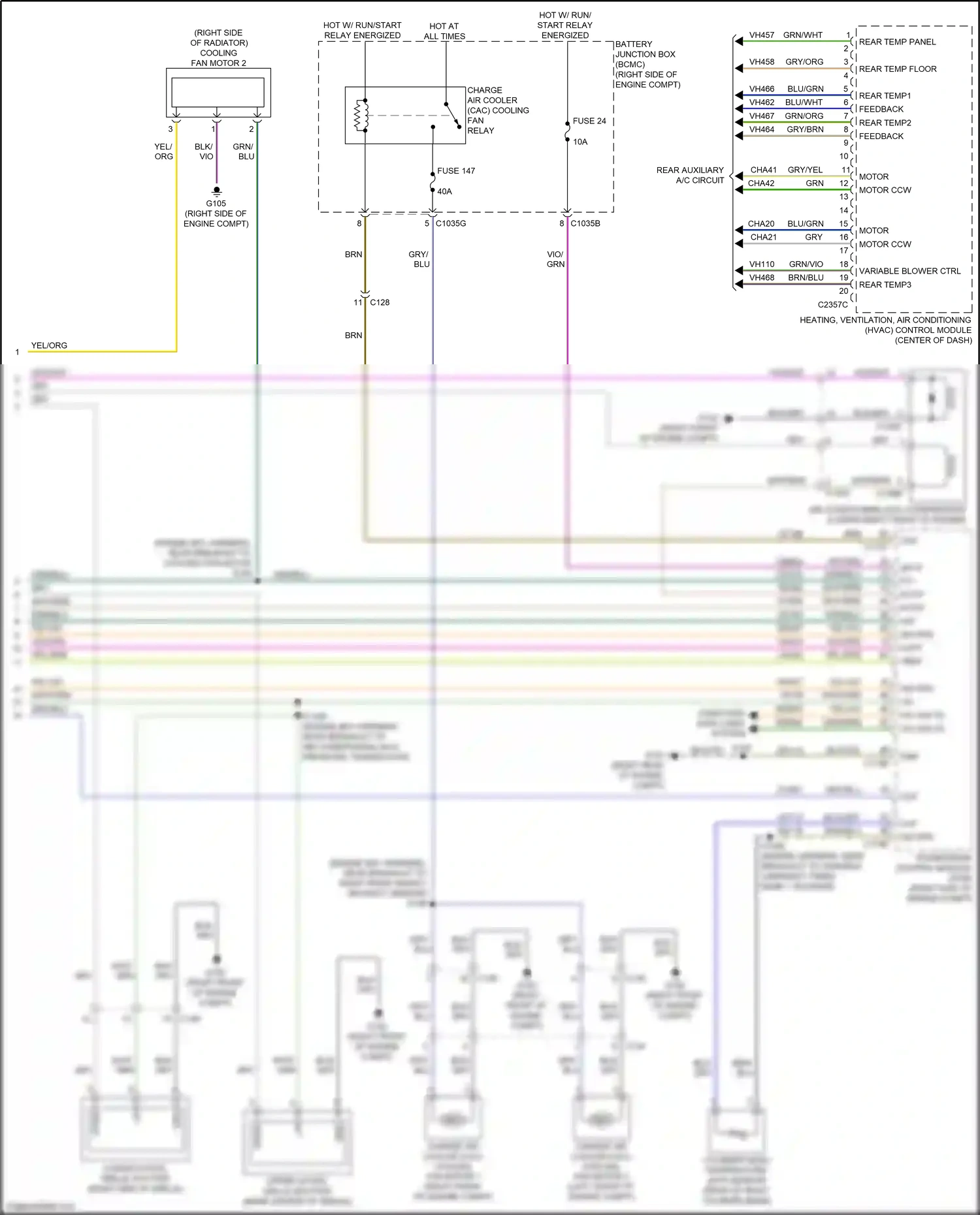 Ford Expedition IV facelift (2022-2024) upper active grille shutter wiring diagram  (2 of 6)