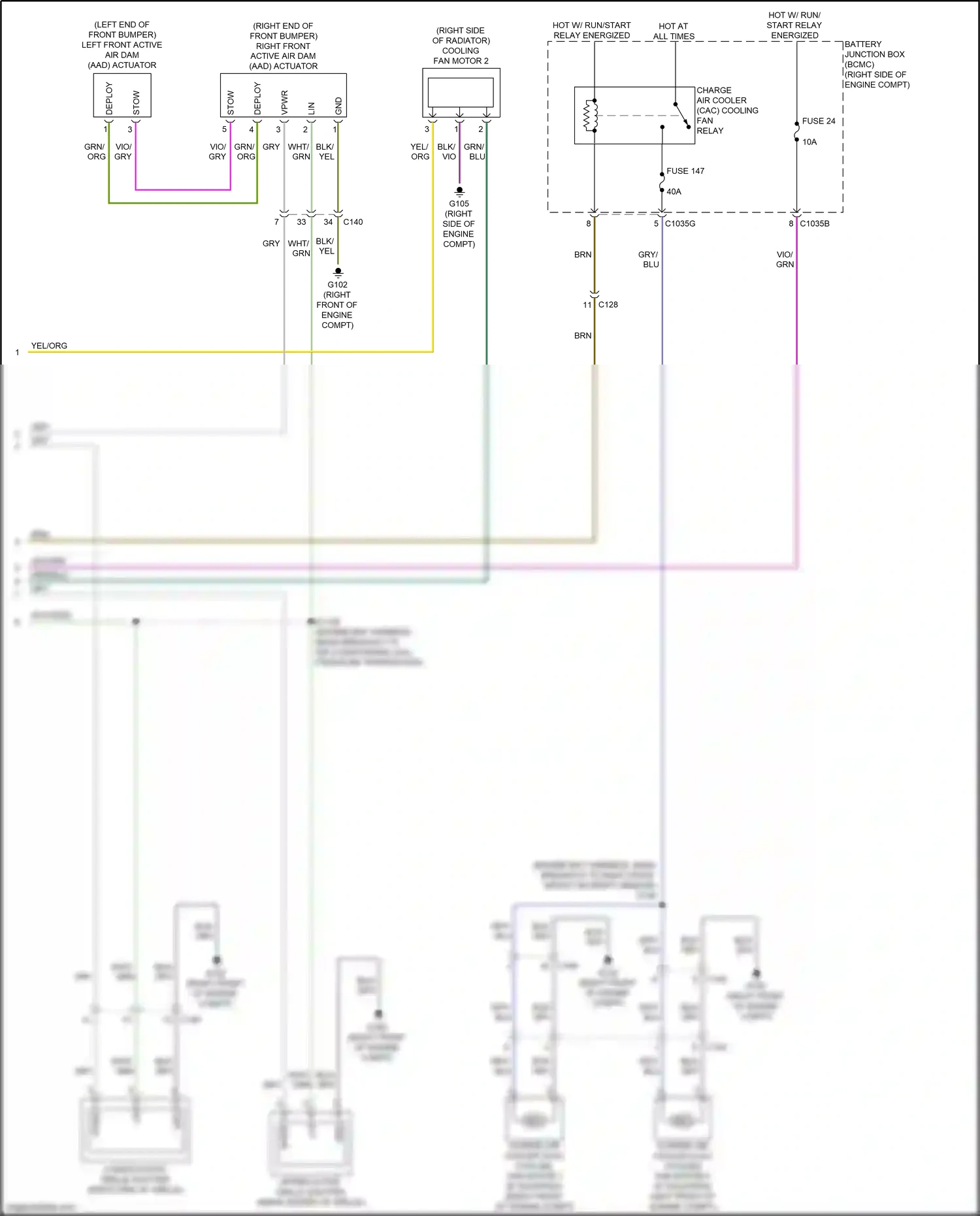 Ford Expedition IV facelift (2022-2024) upper active grille shutter wiring diagram  (4 of 6)