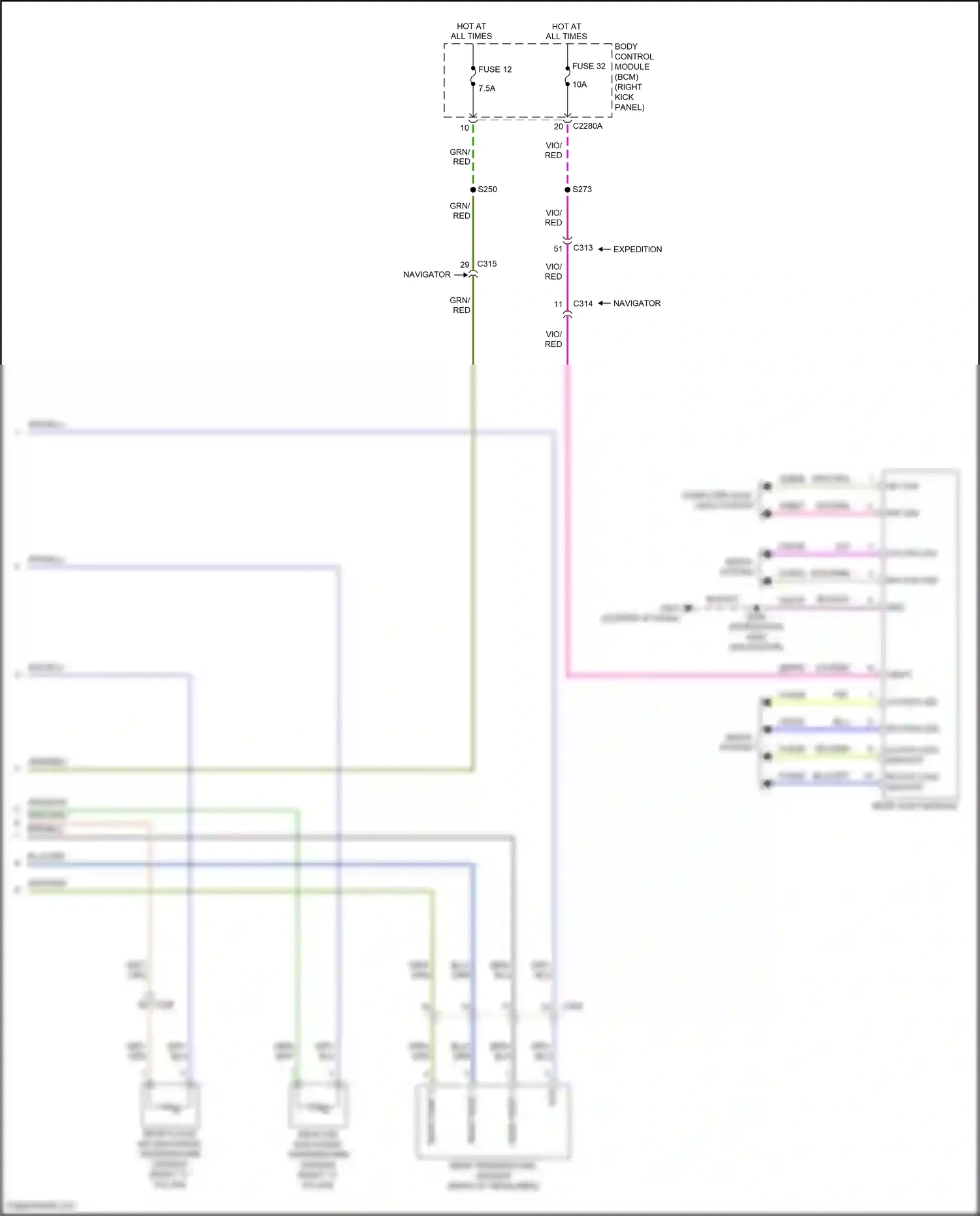 Ford Expedition IV (2017-2022) brn/blu wiring diagram  (20 of 65)