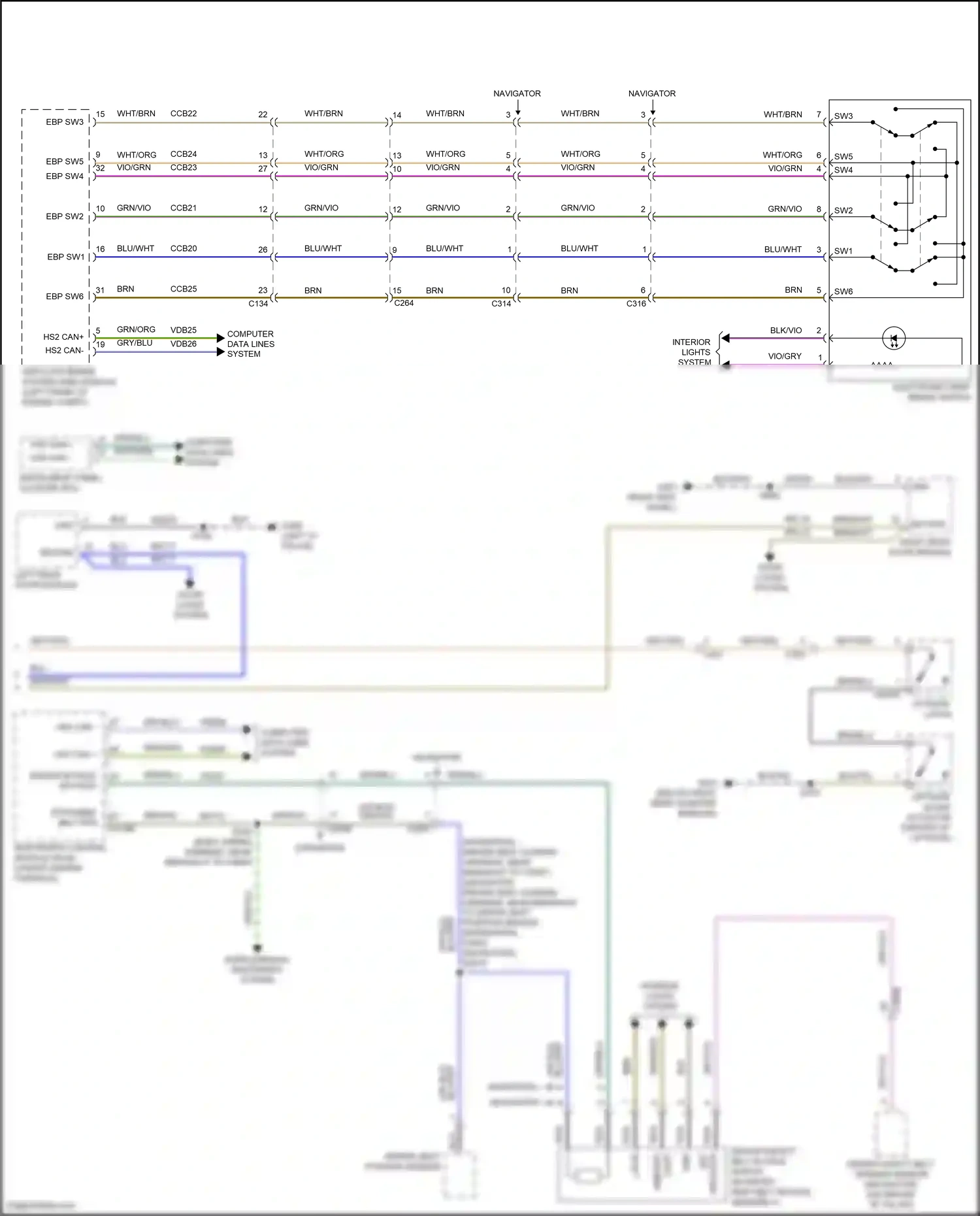 Ford Expedition IV (2017-2022) brn/blu wiring diagram  (14 of 65)