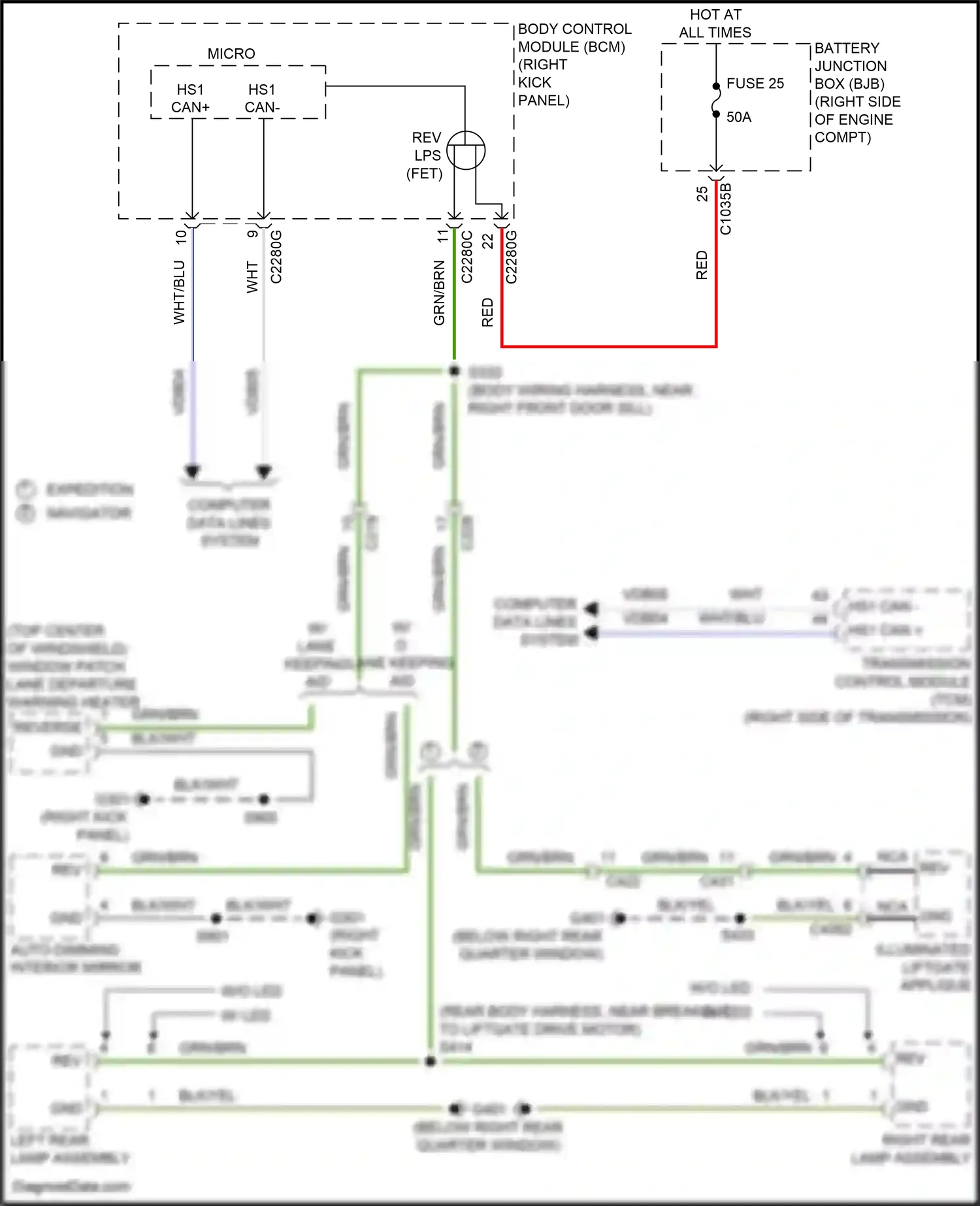 Ford Expedition IV (2017-2022) expedition, navigator wiring diagram  (1 of 8)