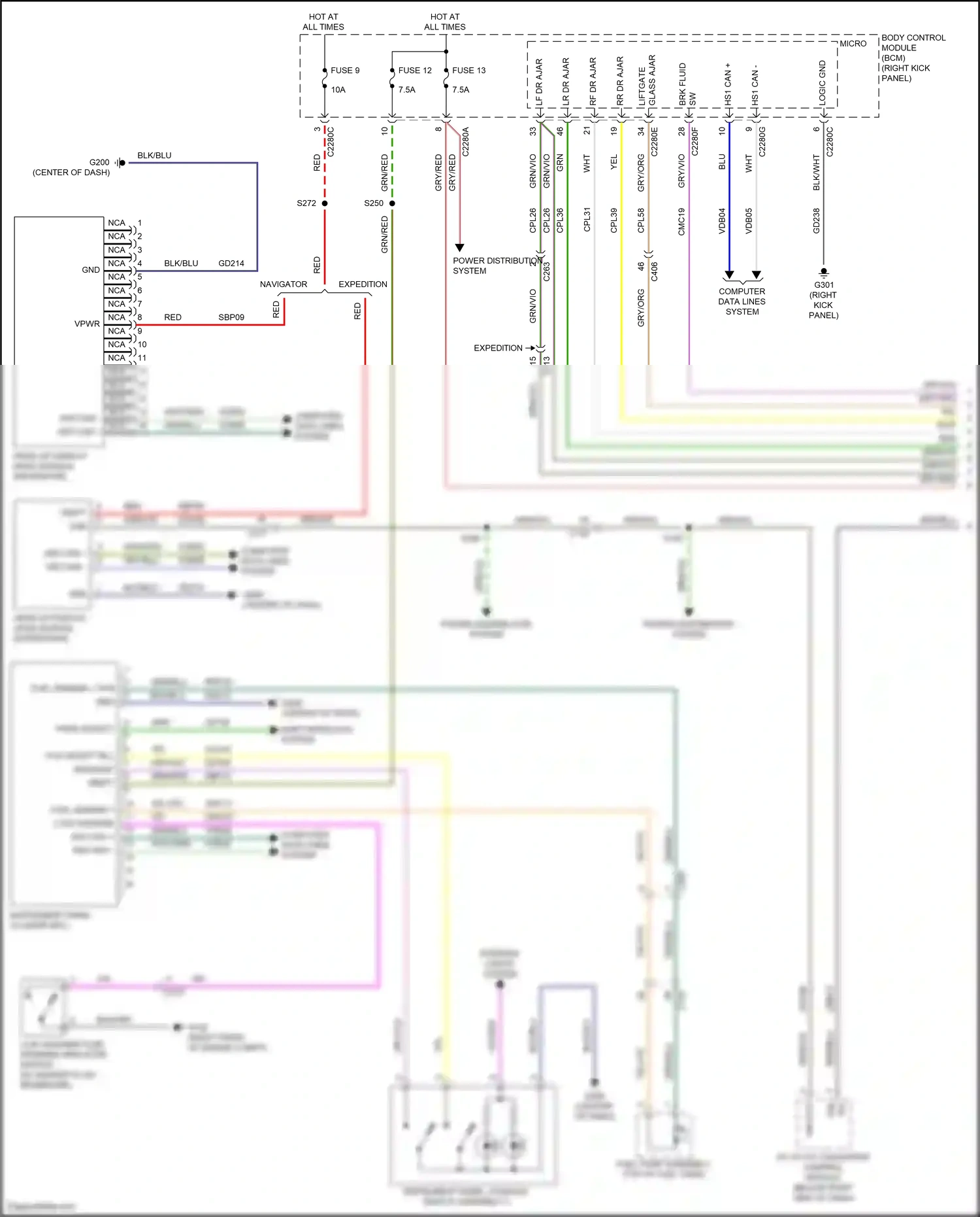 Ford Expedition IV (2017-2022) ign sw wiring diagram  (1 of 1)