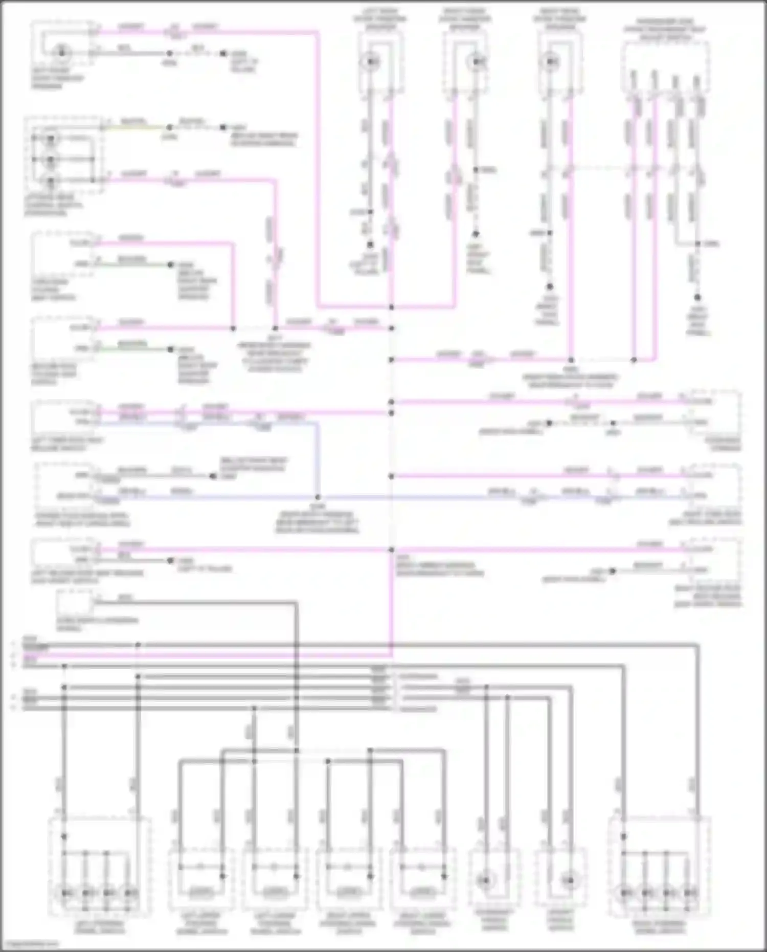 Wiring diagram left third row seat recline switch for Ford Expedition IV (2017-2022) (1 of 2)