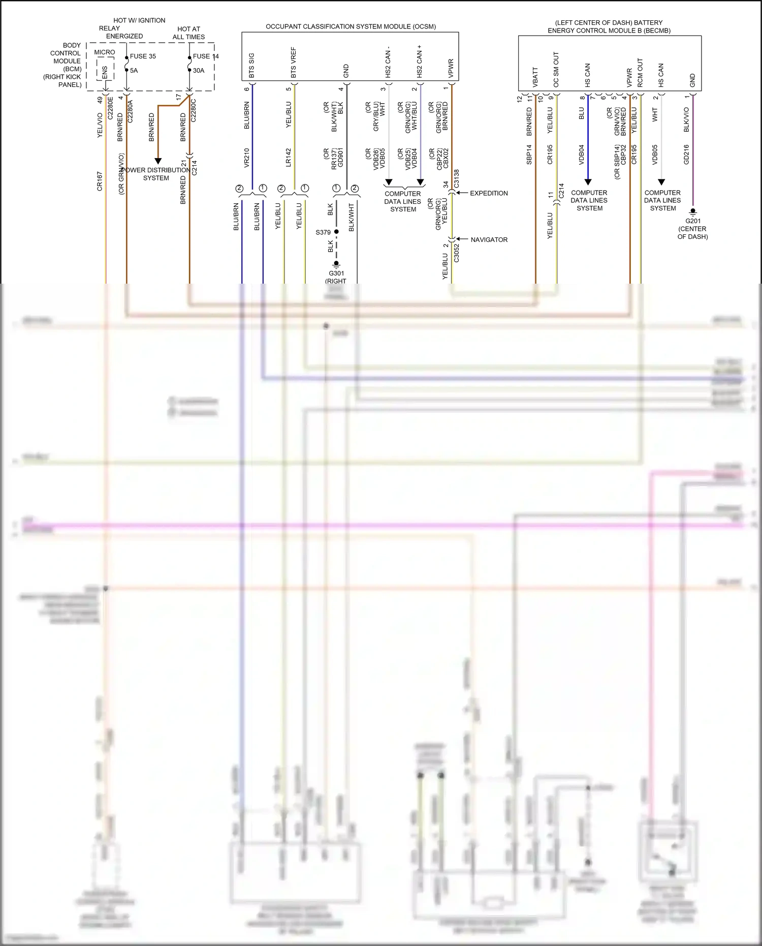 Wiring diagram power distribution system for Ford Expedition IV (2017-2022) (20 of 23)