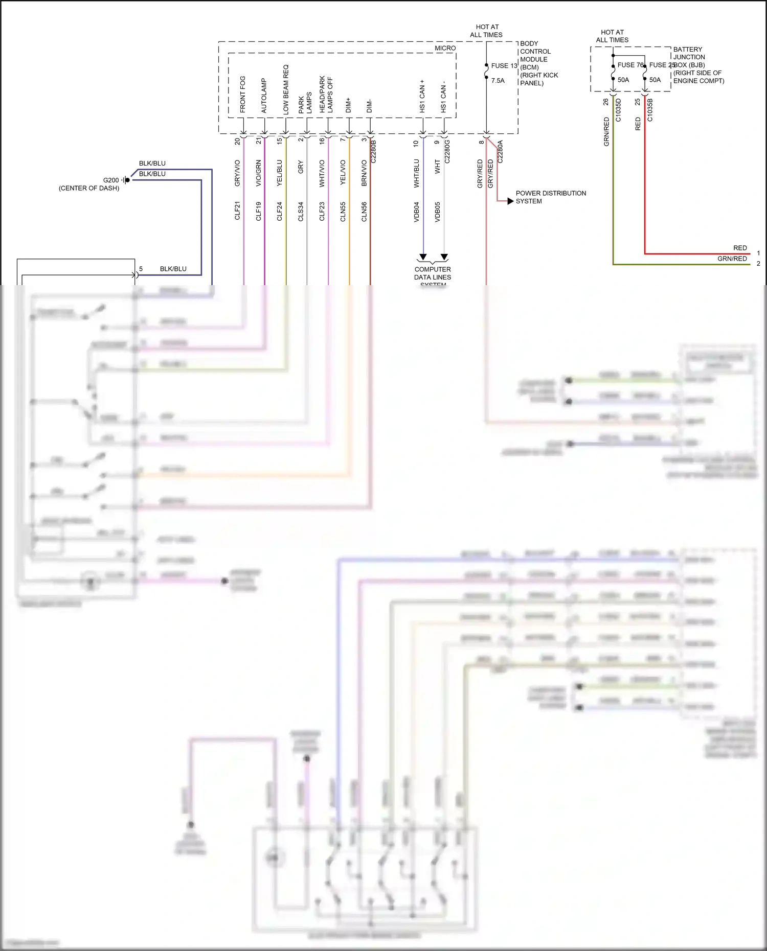 Wiring diagram power distribution system for Ford Expedition IV (2017-2022) (18 of 23)