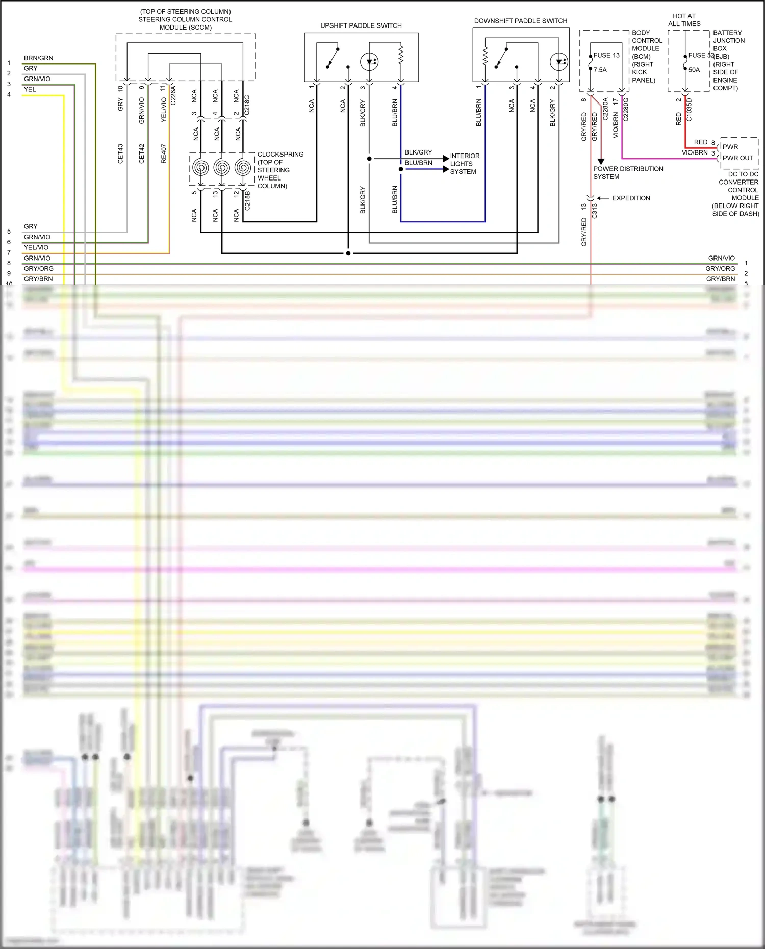 Wiring diagram power distribution system for Ford Expedition IV (2017-2022) (13 of 23)
