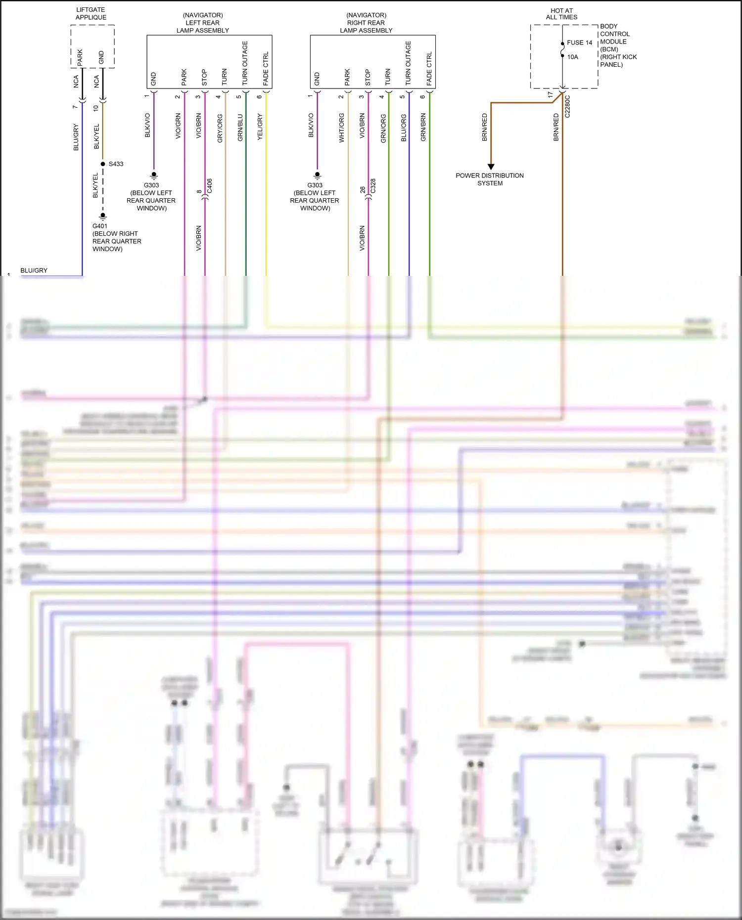 Ford Expedition IV (2017-2022) vio/org wiring diagram  (62 of 86)
