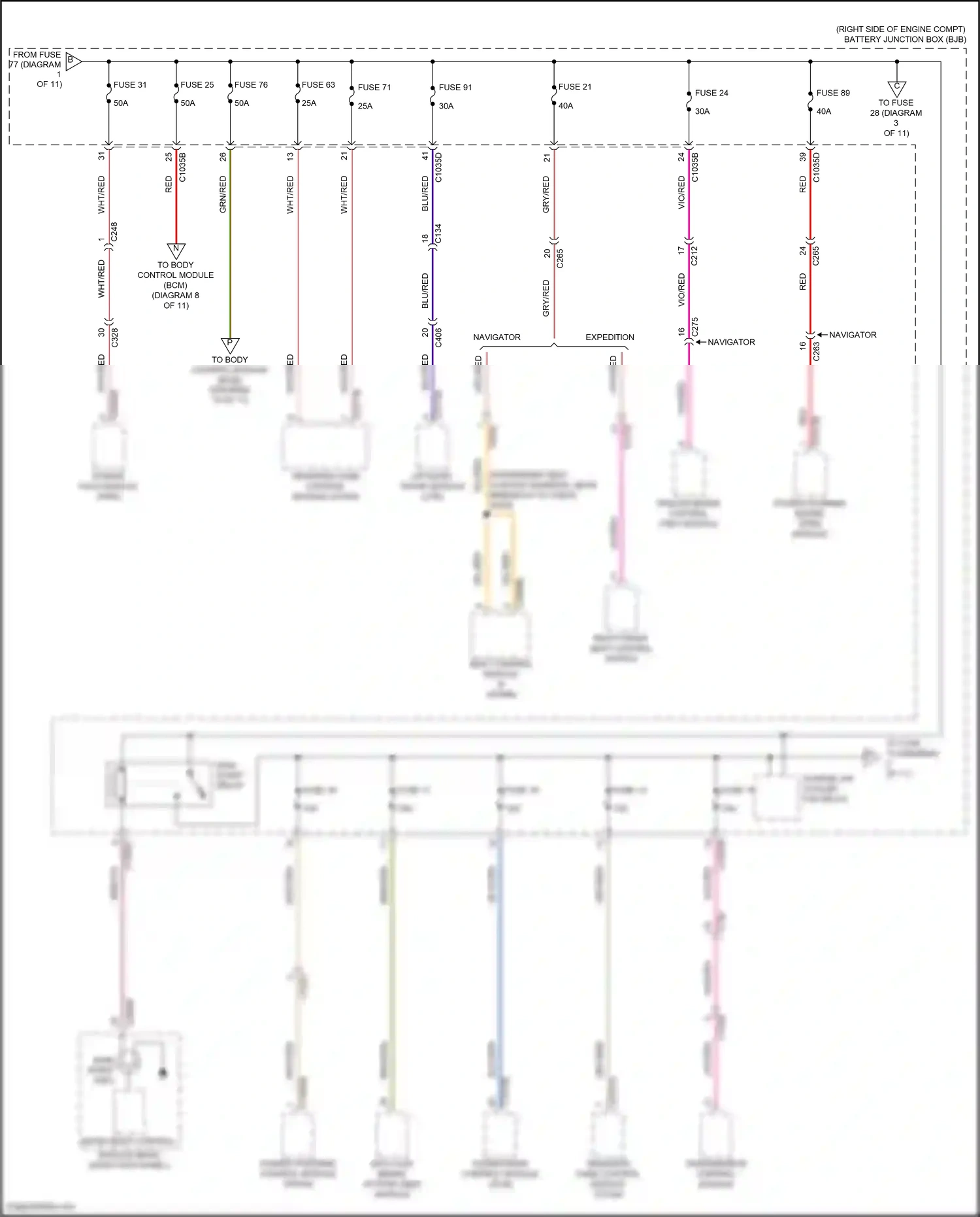 Ford Expedition IV (2017-2022) vio/org wiring diagram  (9 of 86)