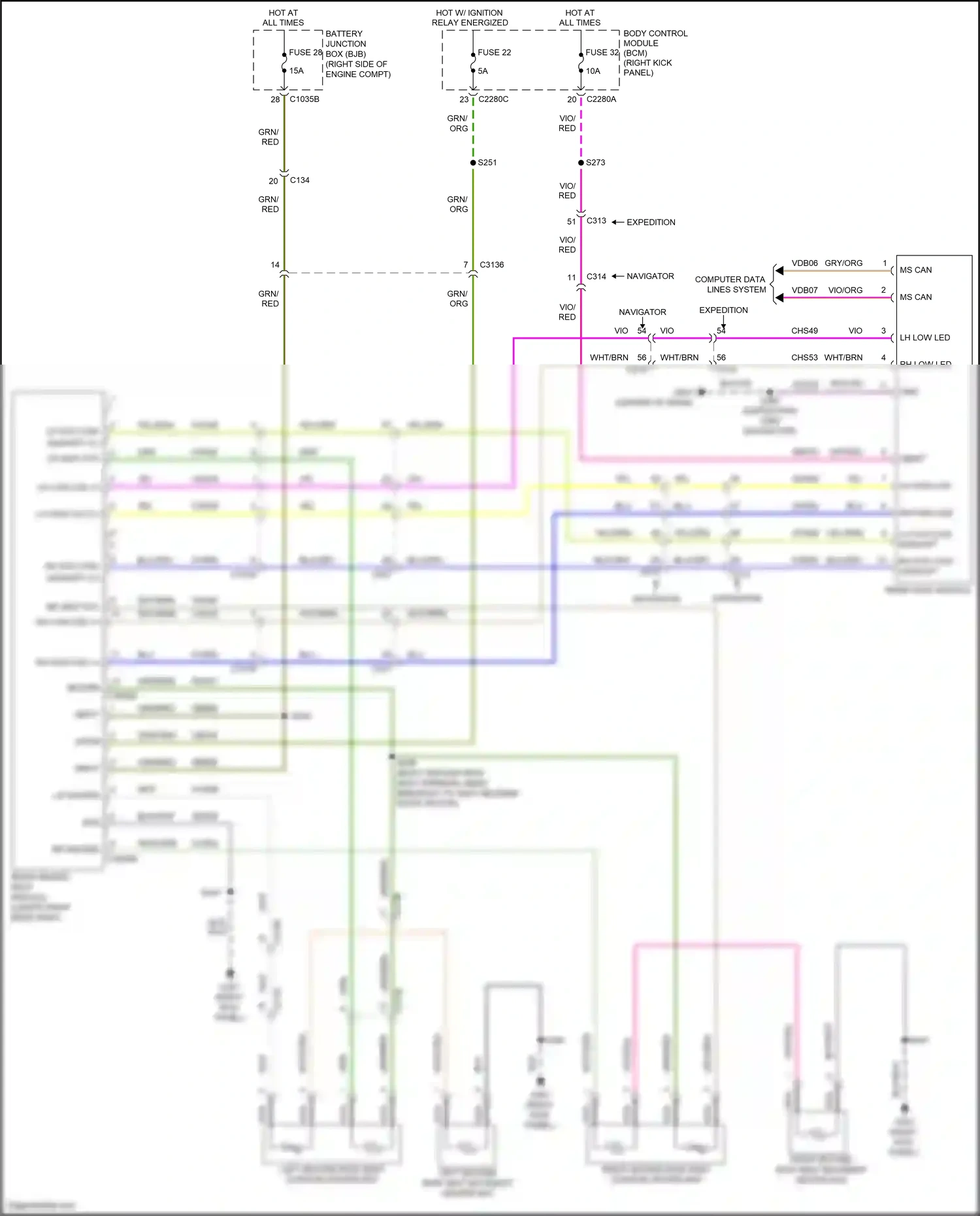 Ford Expedition IV (2017-2022) vio/org wiring diagram  (20 of 86)