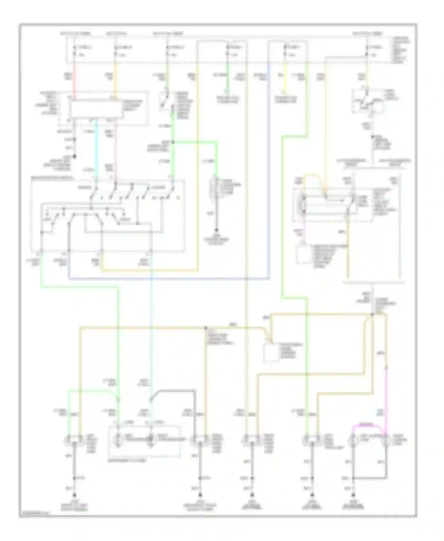 Explorer Ford II (1994-2003): Exterior lamps circuit, early production