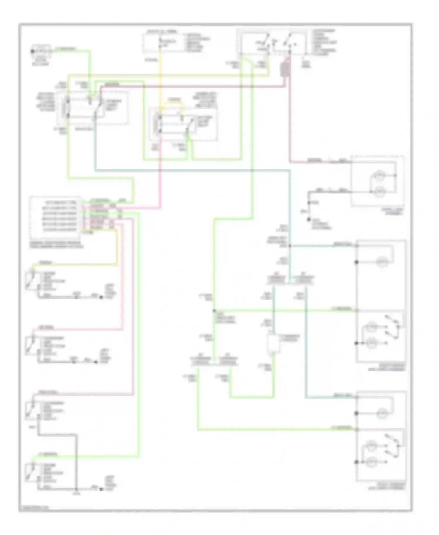 Explorer Ford II (1994-2003): Courtesy lamps circuit, late production