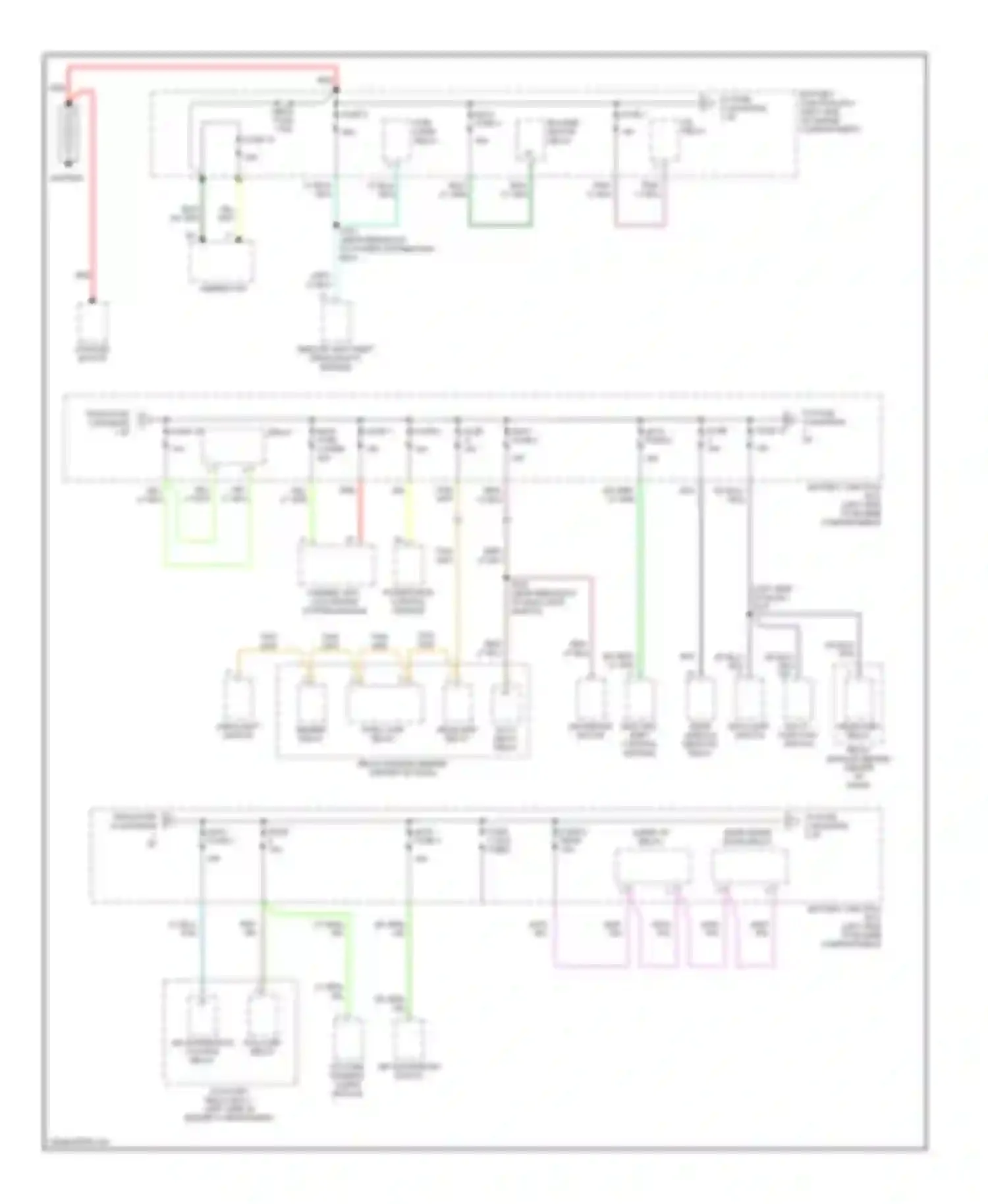 Explorer Ford II (1994-2003): Power distribution circuit (1 of 5)