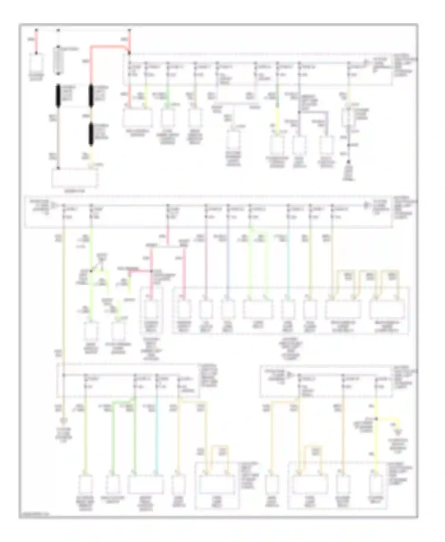 Explorer Ford II (1994-2003): Power distribution circuit, early production (1 of 3)