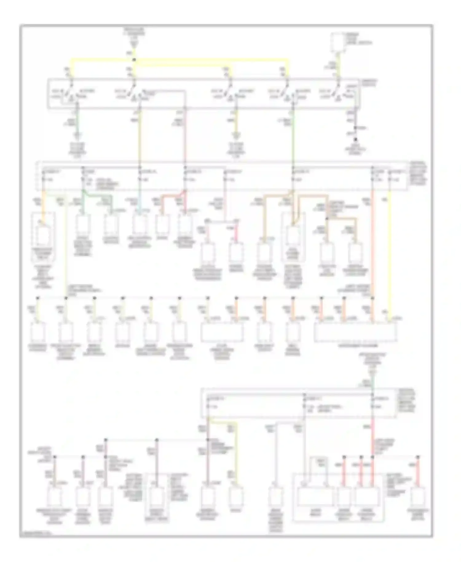 Explorer Ford II (1994-2003): Power distribution circuit, early production (2 of 3)