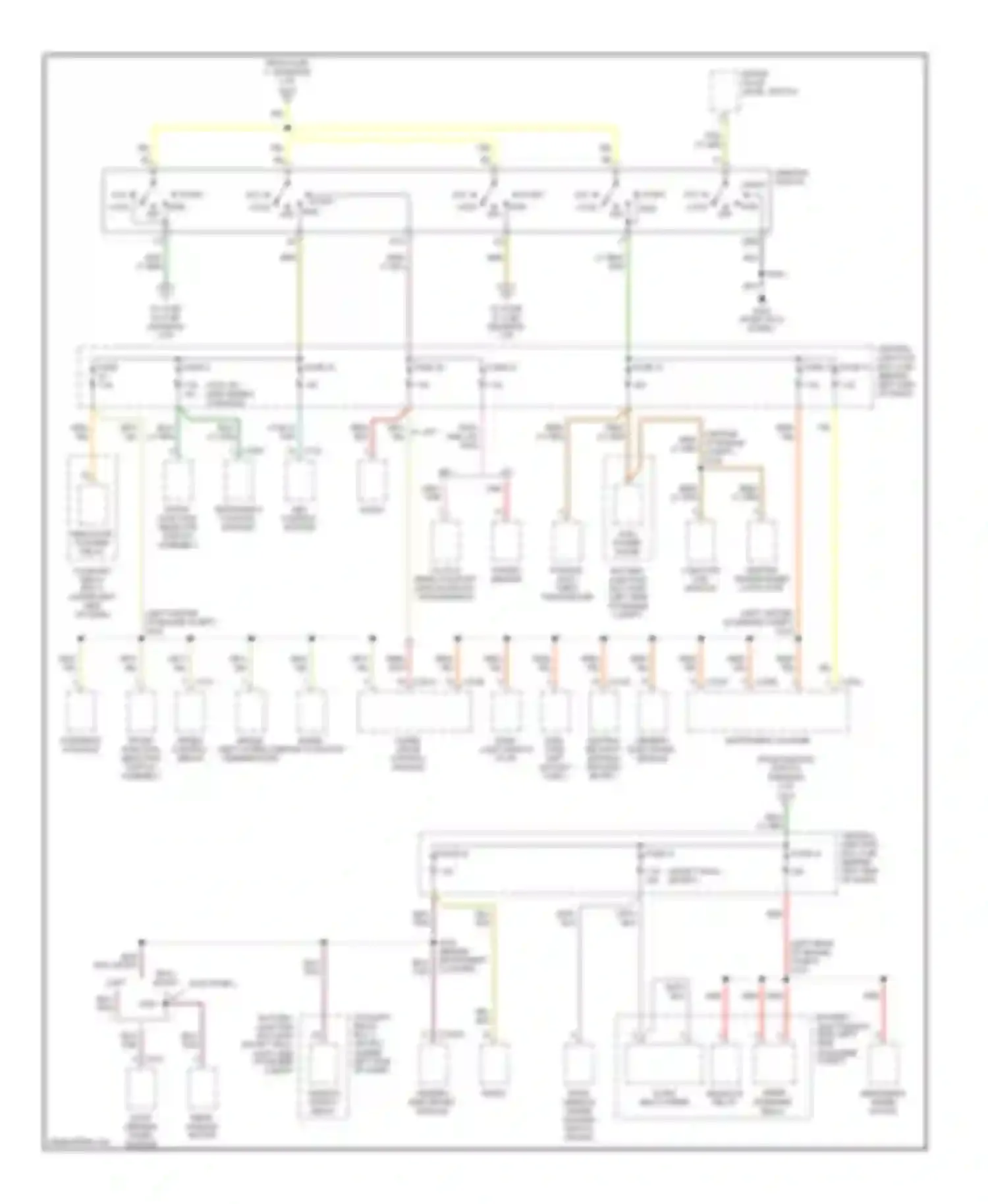 Explorer Ford II (1994-2003): Power distribution circuit, late production (2 of 3)