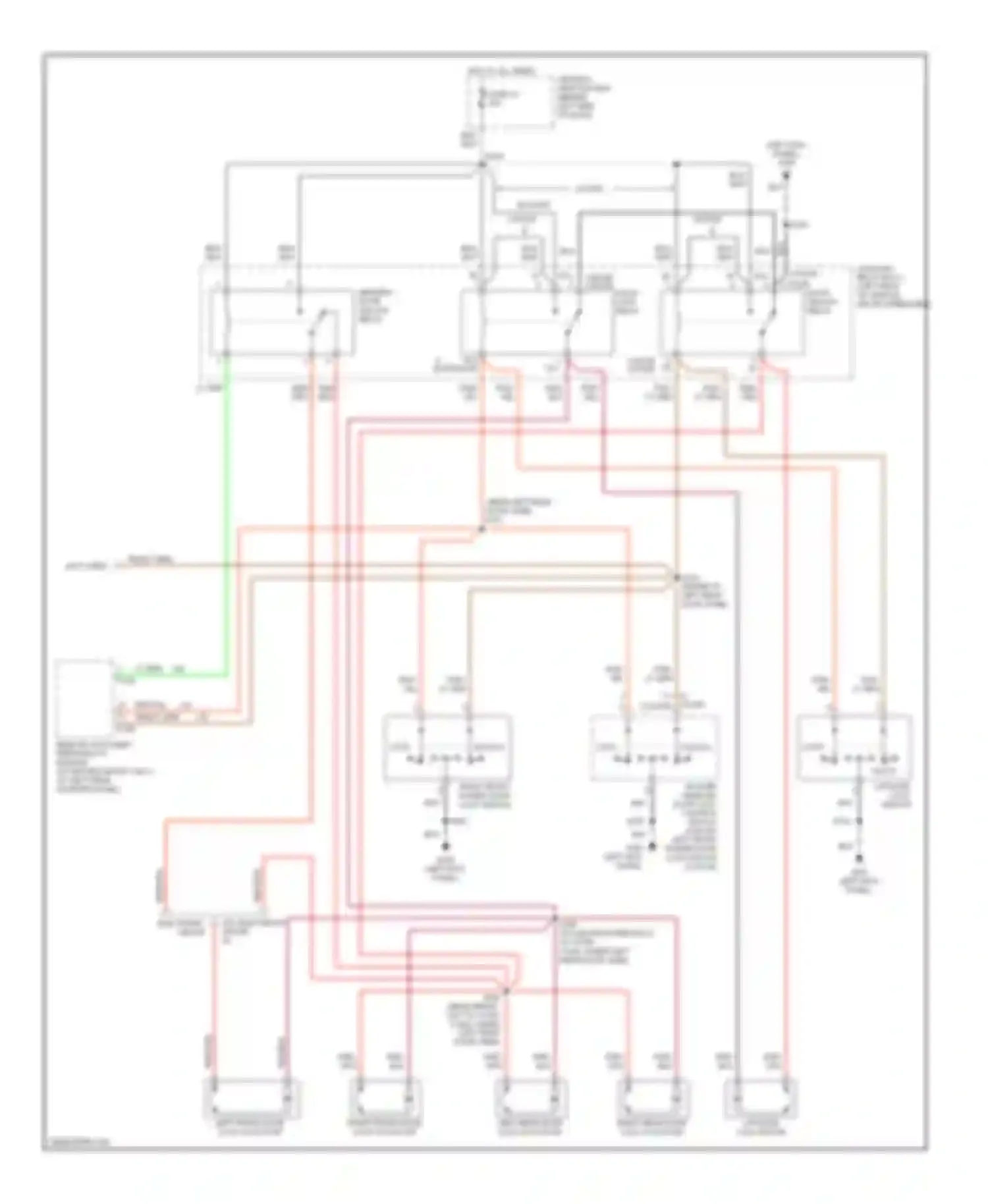 Explorer Ford II (1994-2003): Power door lock circuit