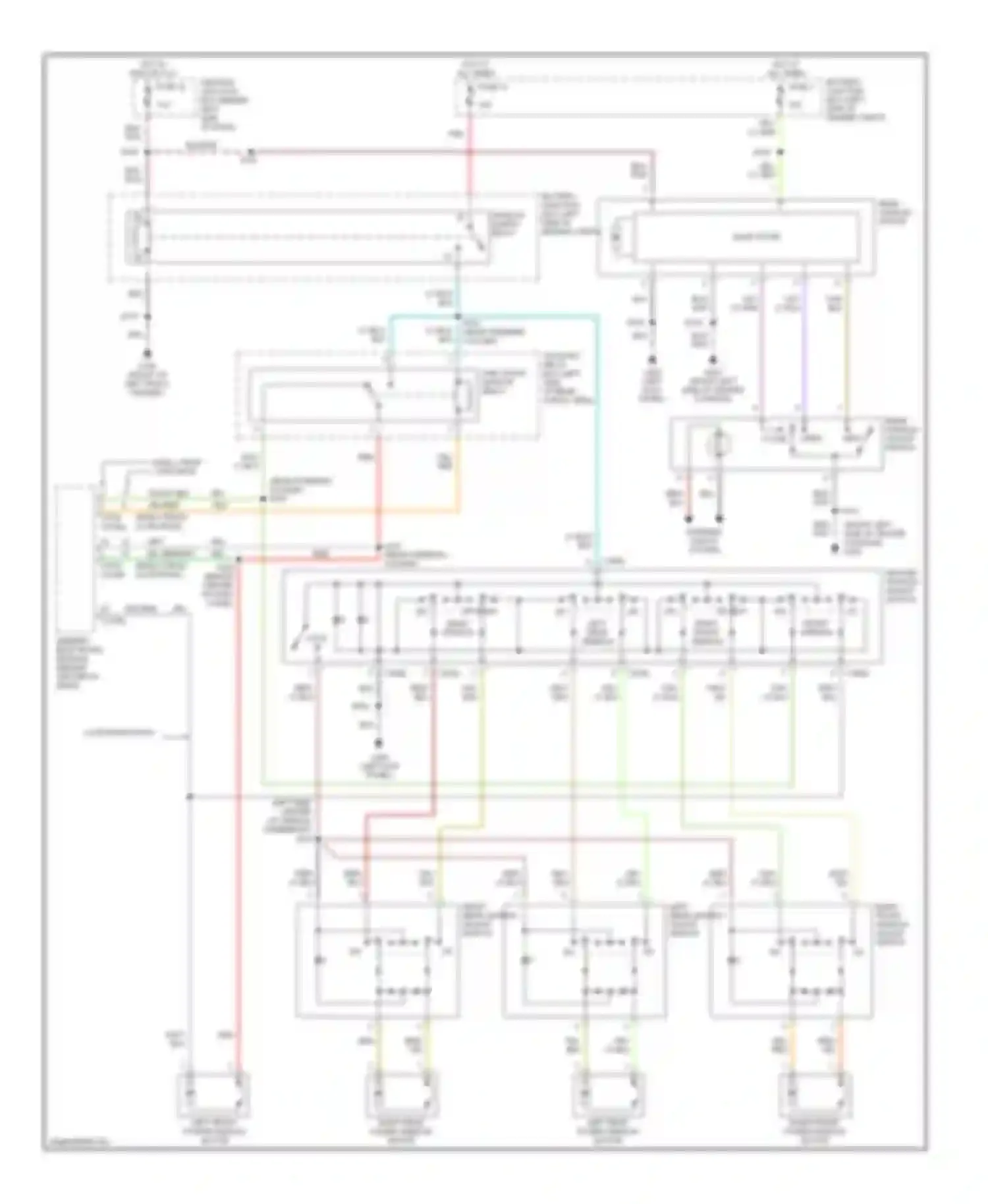 Explorer Ford II (1994-2003): Power window circuit