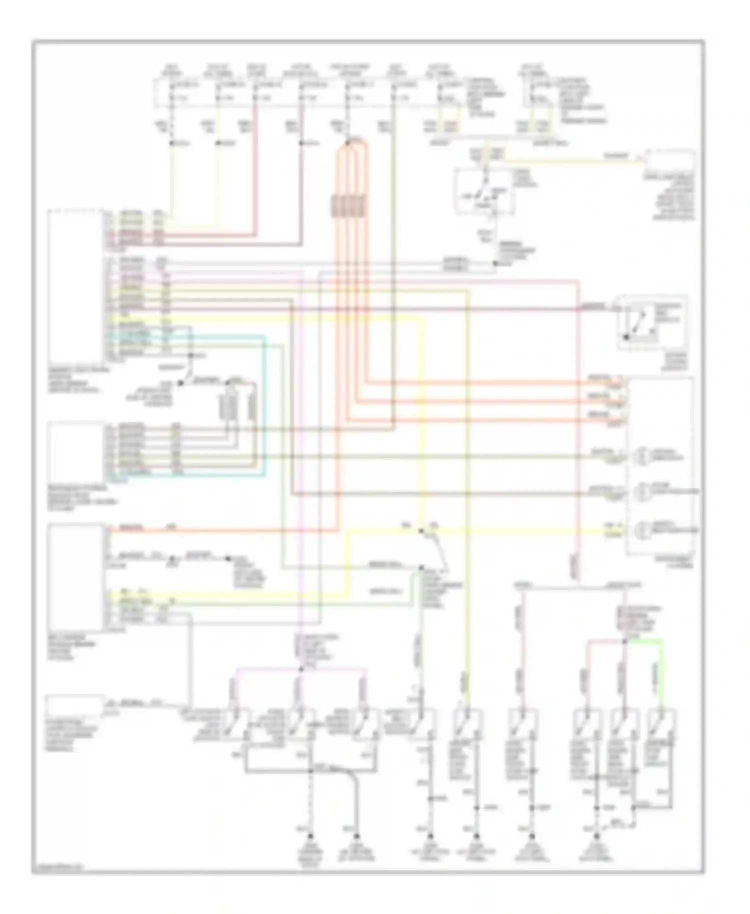 Explorer Ford II (1994-2003): Warning system circuits, early production
