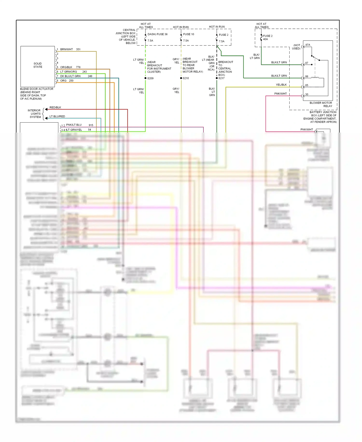 Wiring diagram 130 ohms for Ford Explorer II (1994-2003) (1 of 1)