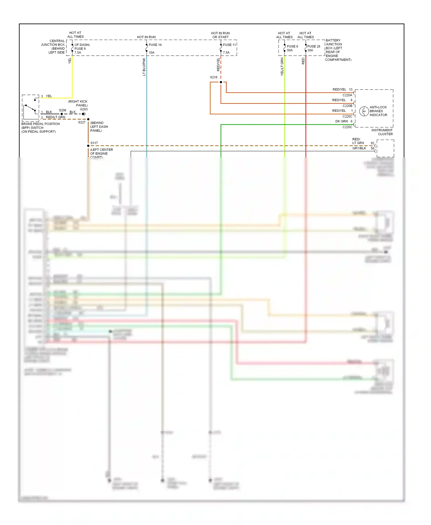 Wiring diagram 1400 ohms for Ford Explorer II (1994-2003) (1 of 1)