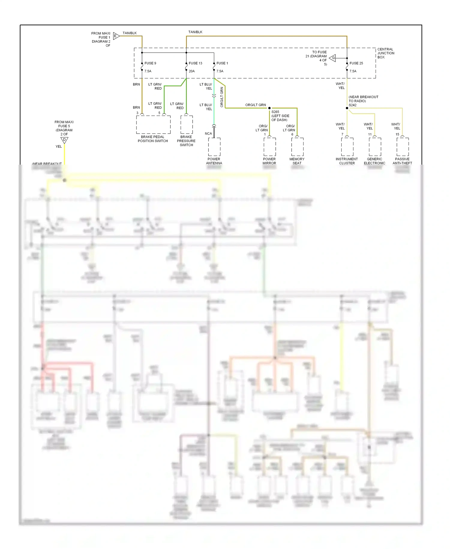 Wiring diagram 5.0l for Ford Explorer II (1994-2003) (2 of 2)