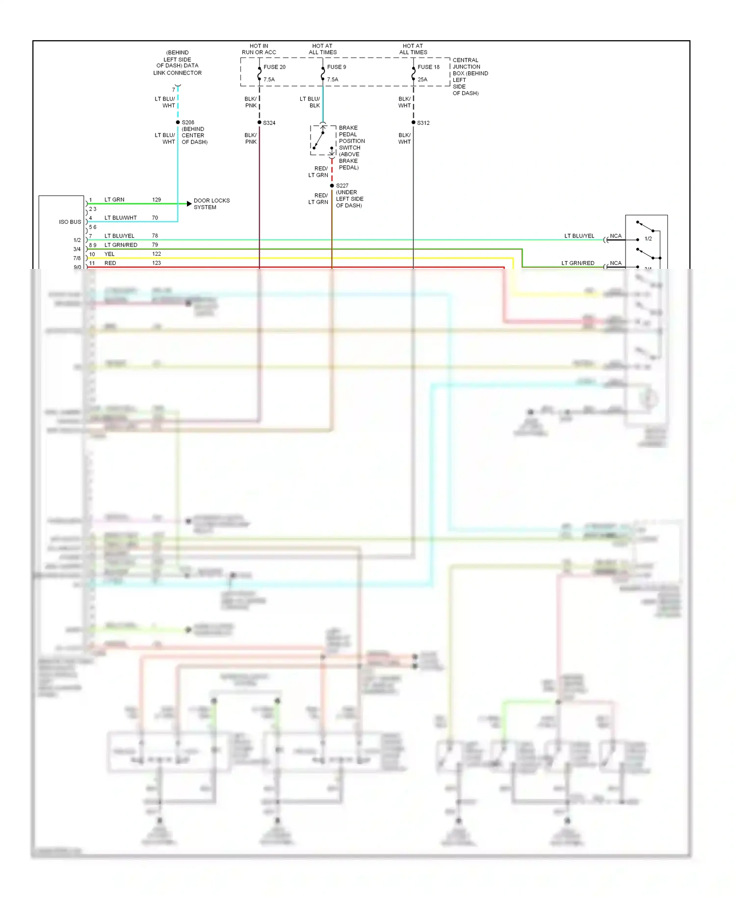 Ford Explorer II (1994-2003) 9/0 wiring diagram  (2 of 3)