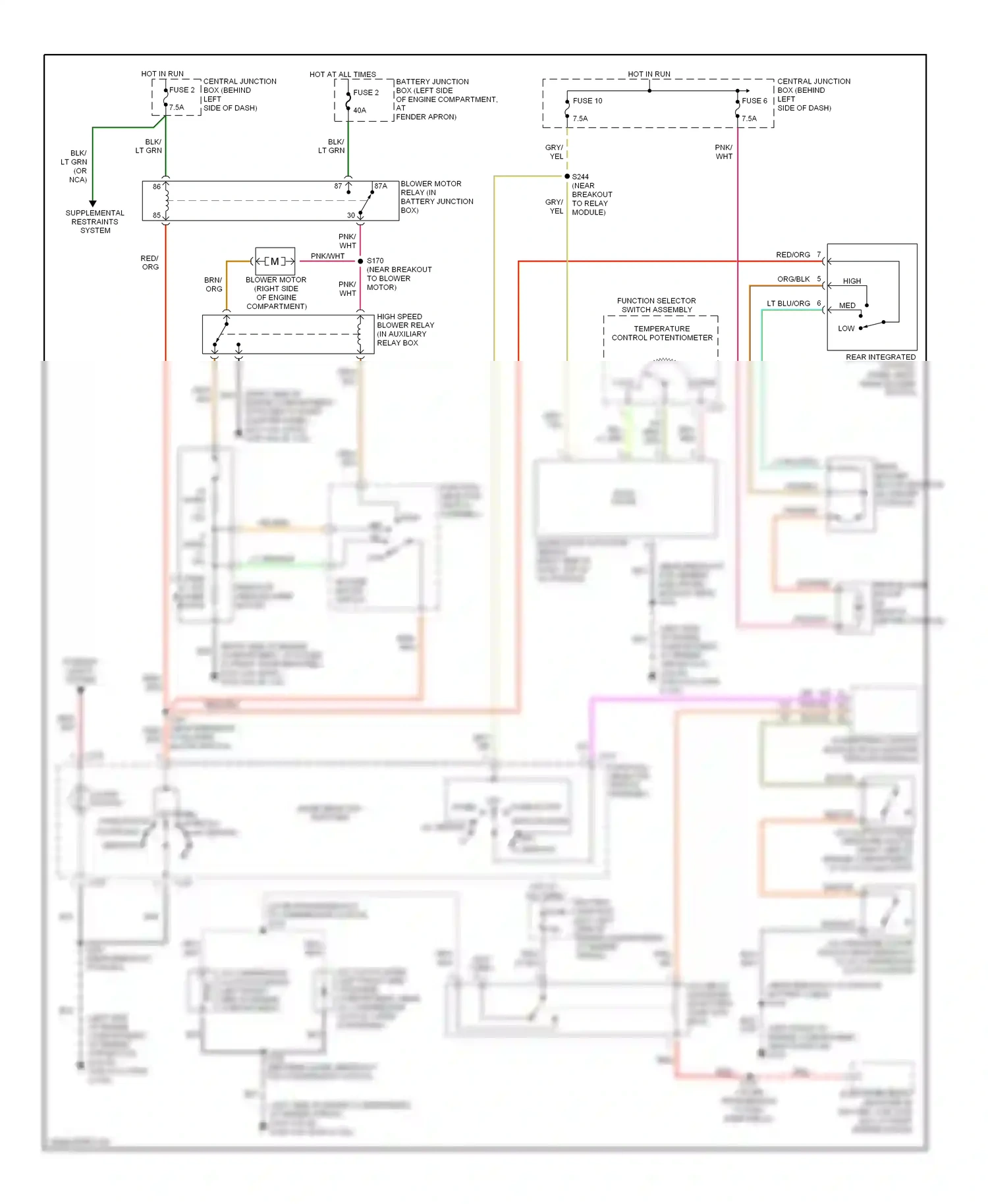 Wiring diagram brn for Ford Explorer II (1994-2003) (8 of 47)