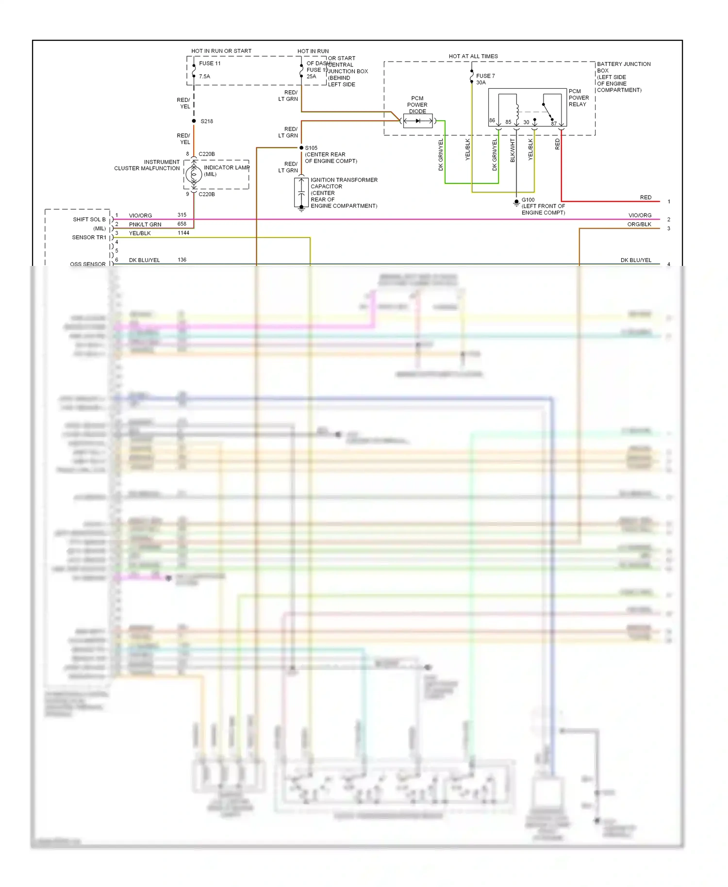 Wiring diagram brn/org for Ford Explorer II (1994-2003) (14 of 25)