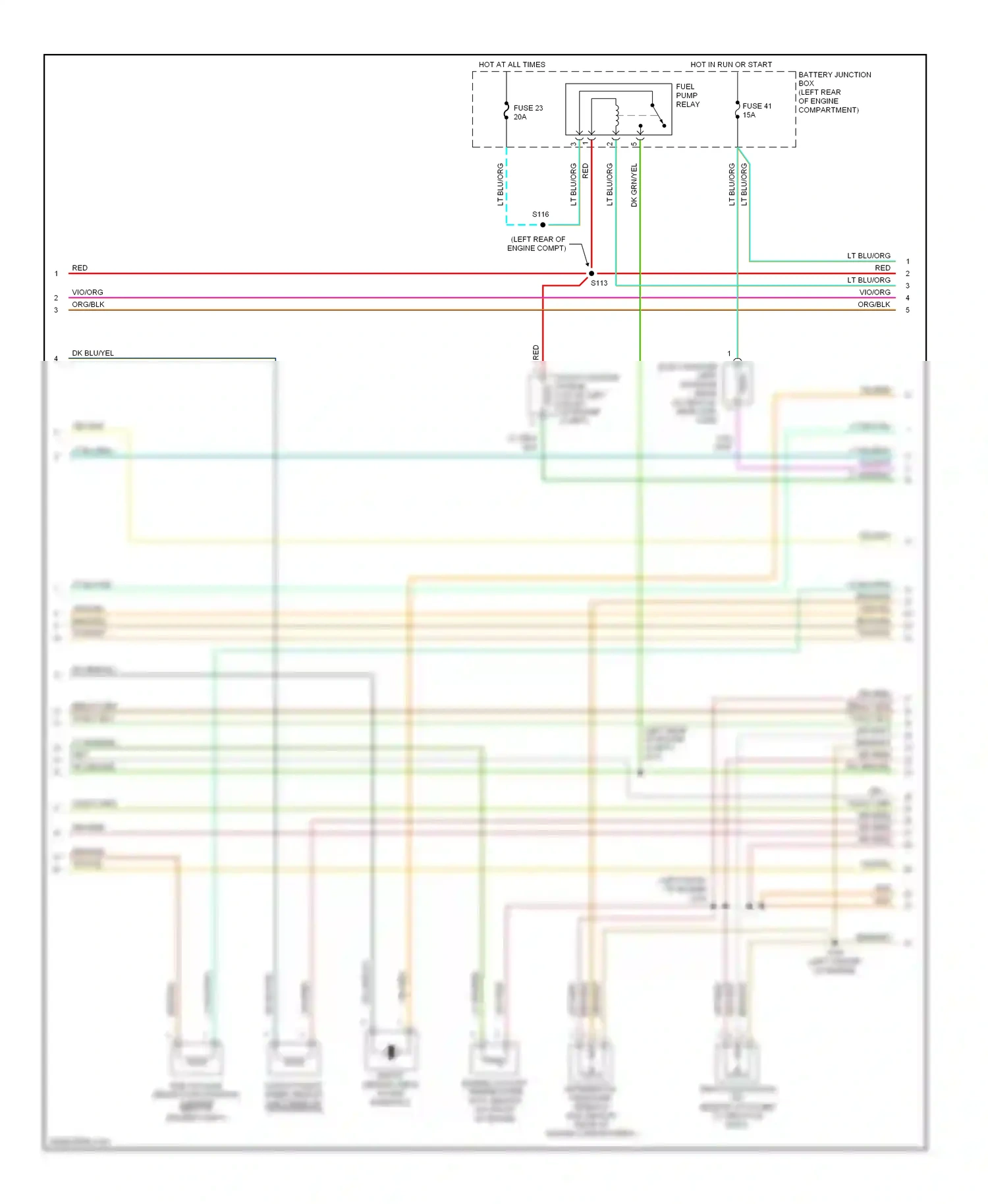Wiring diagram brn/org for Ford Explorer II (1994-2003) (15 of 25)