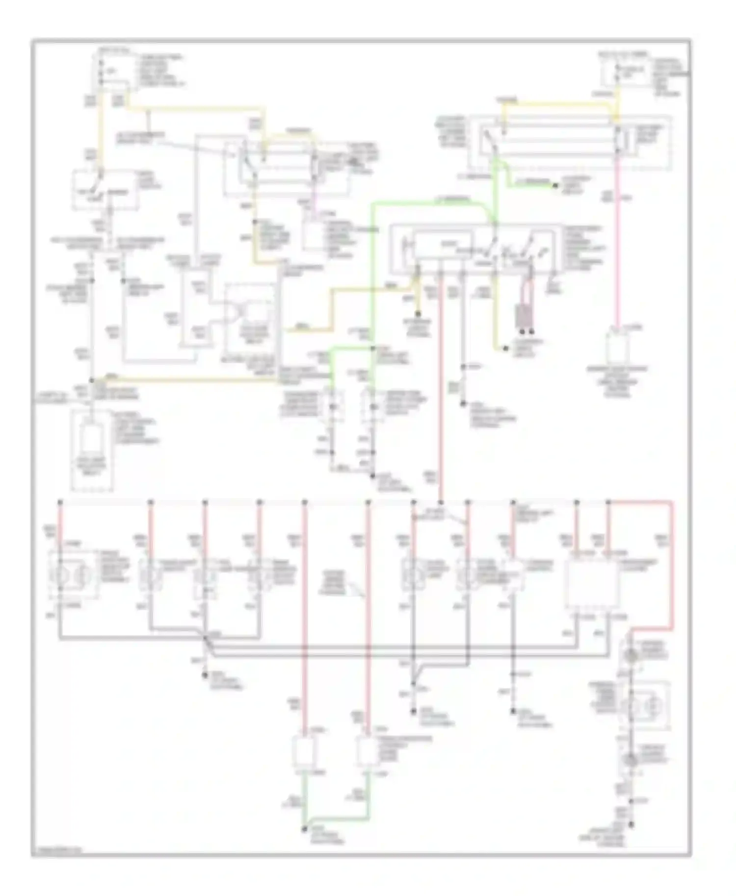 Wiring diagram central security module (behind top right side for Ford Explorer II (1994-2003) (1 of 1)