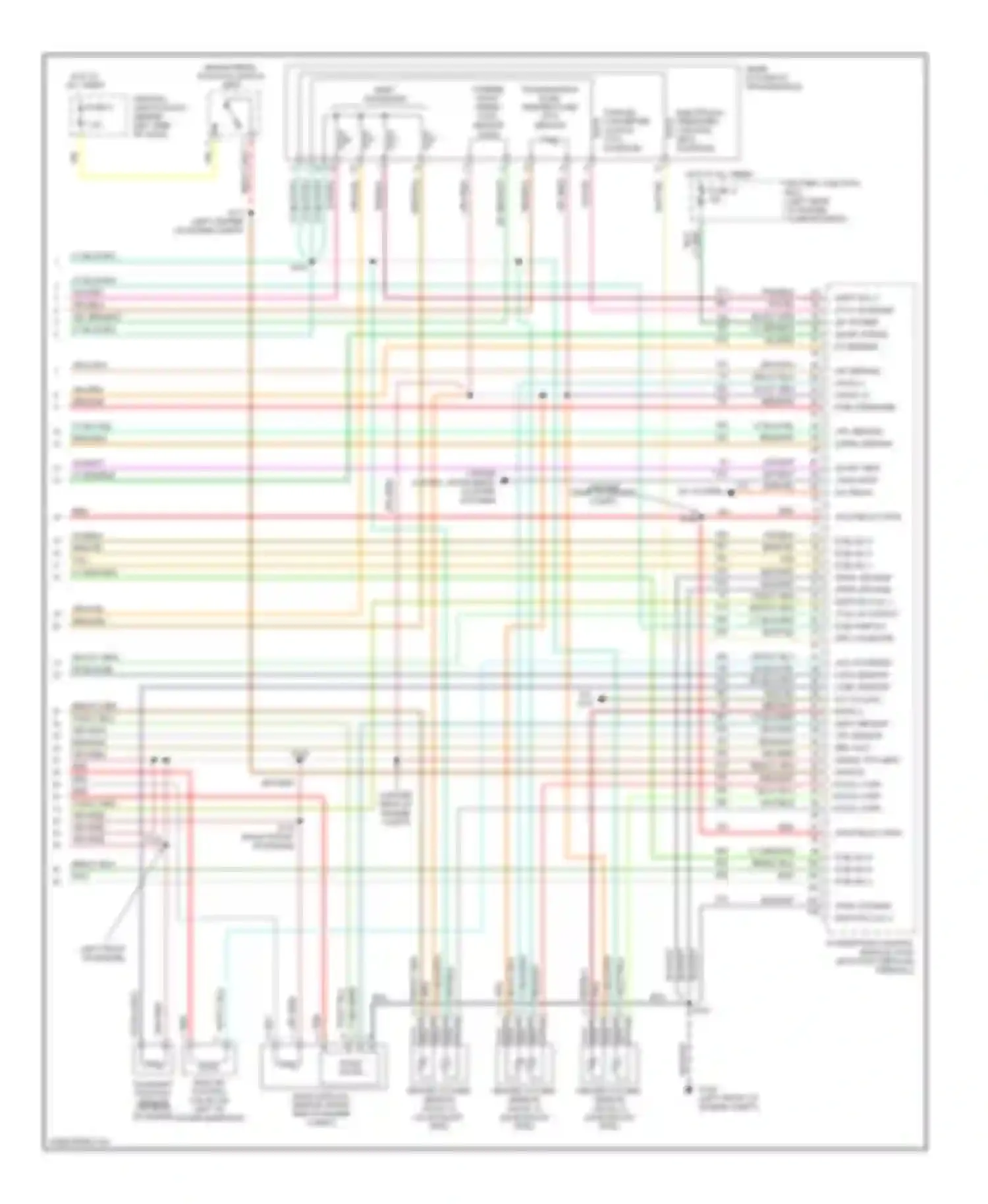 Wiring diagram cruise contrl, instrument cluster systems for Ford Explorer II (1994-2003) (1 of 1)
