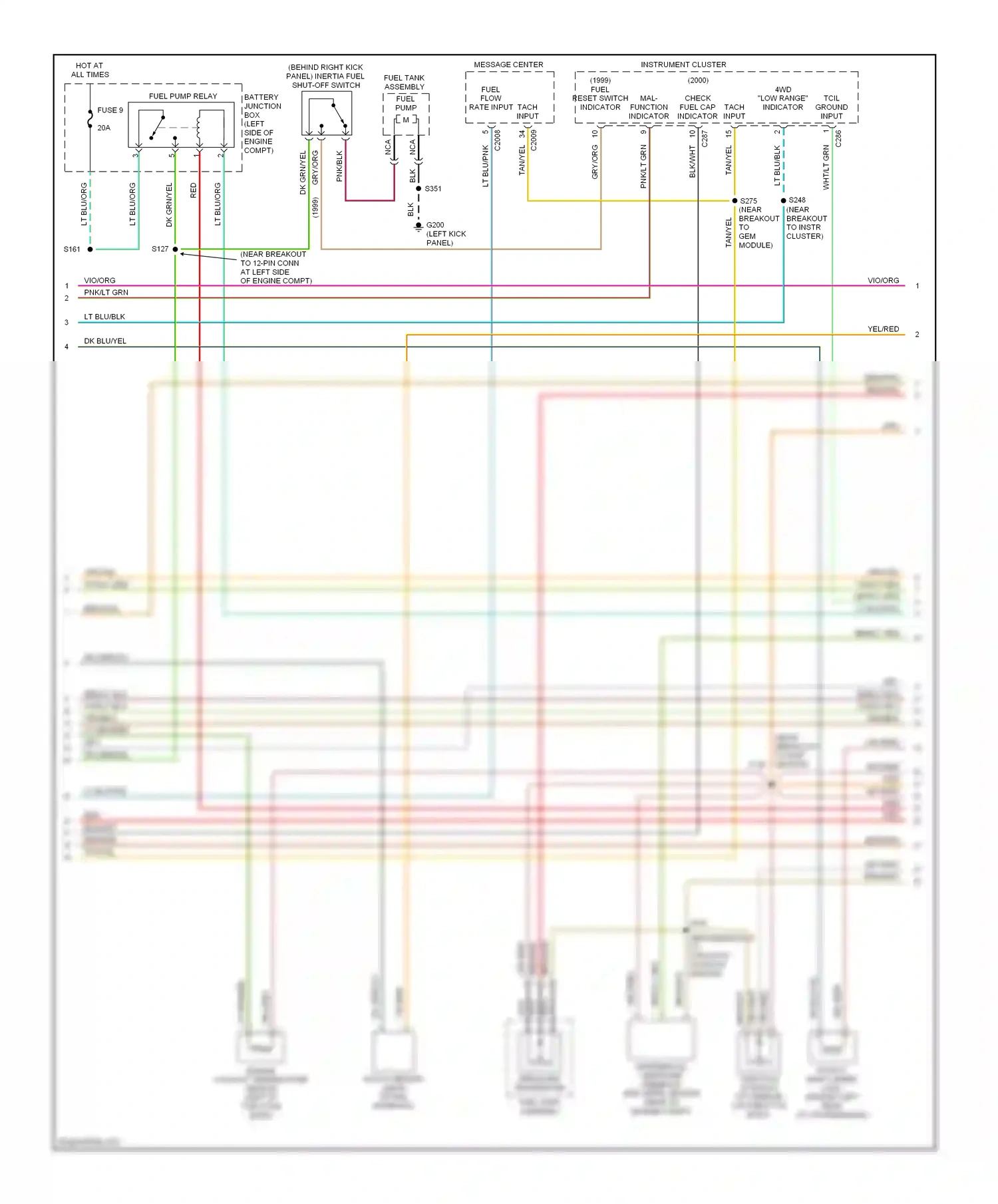 Wiring diagram dk blu/yel for Ford Explorer II (1994-2003) (7 of 19)