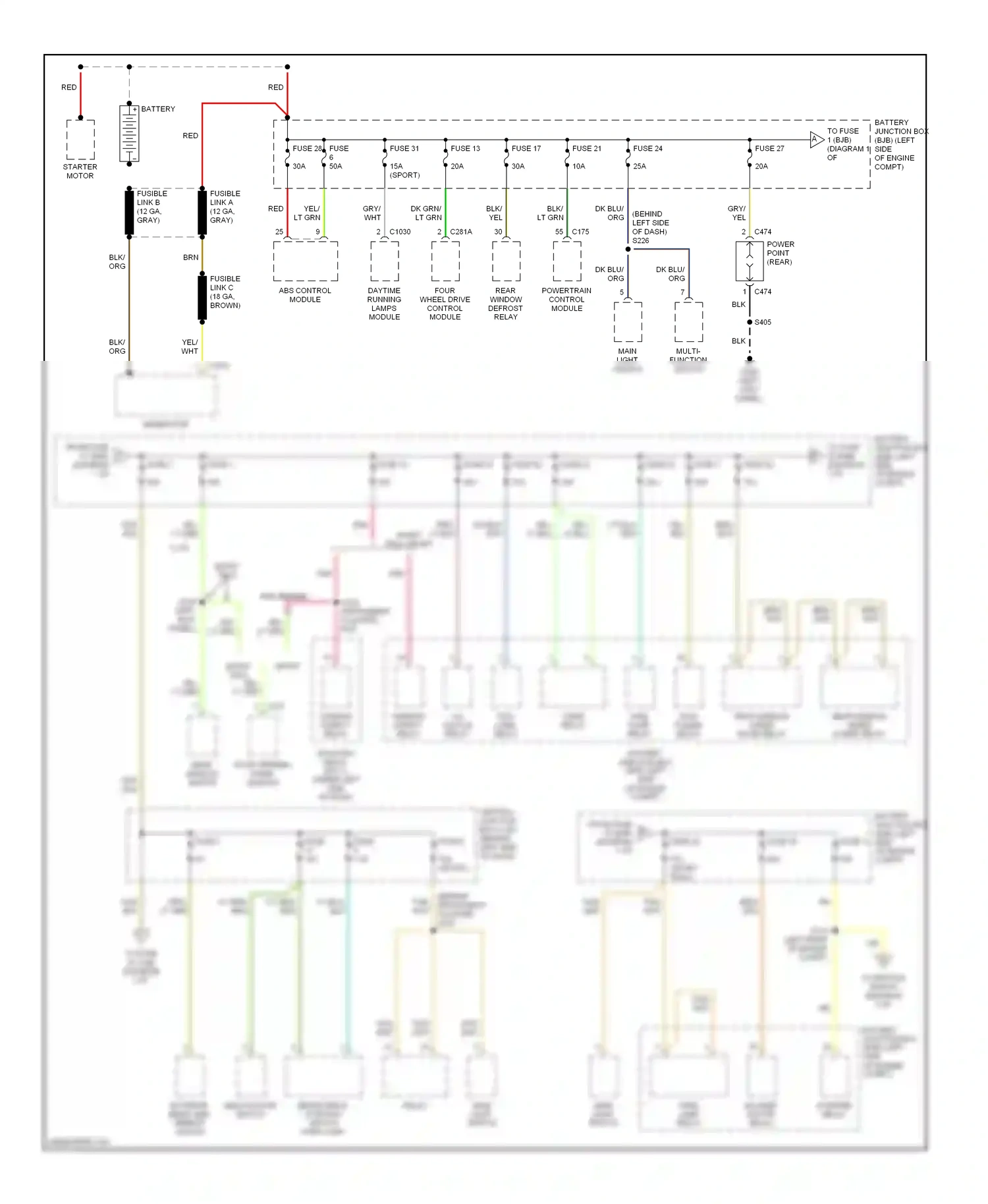 Wiring diagram dk grn for Ford Explorer II (1994-2003) (29 of 31)