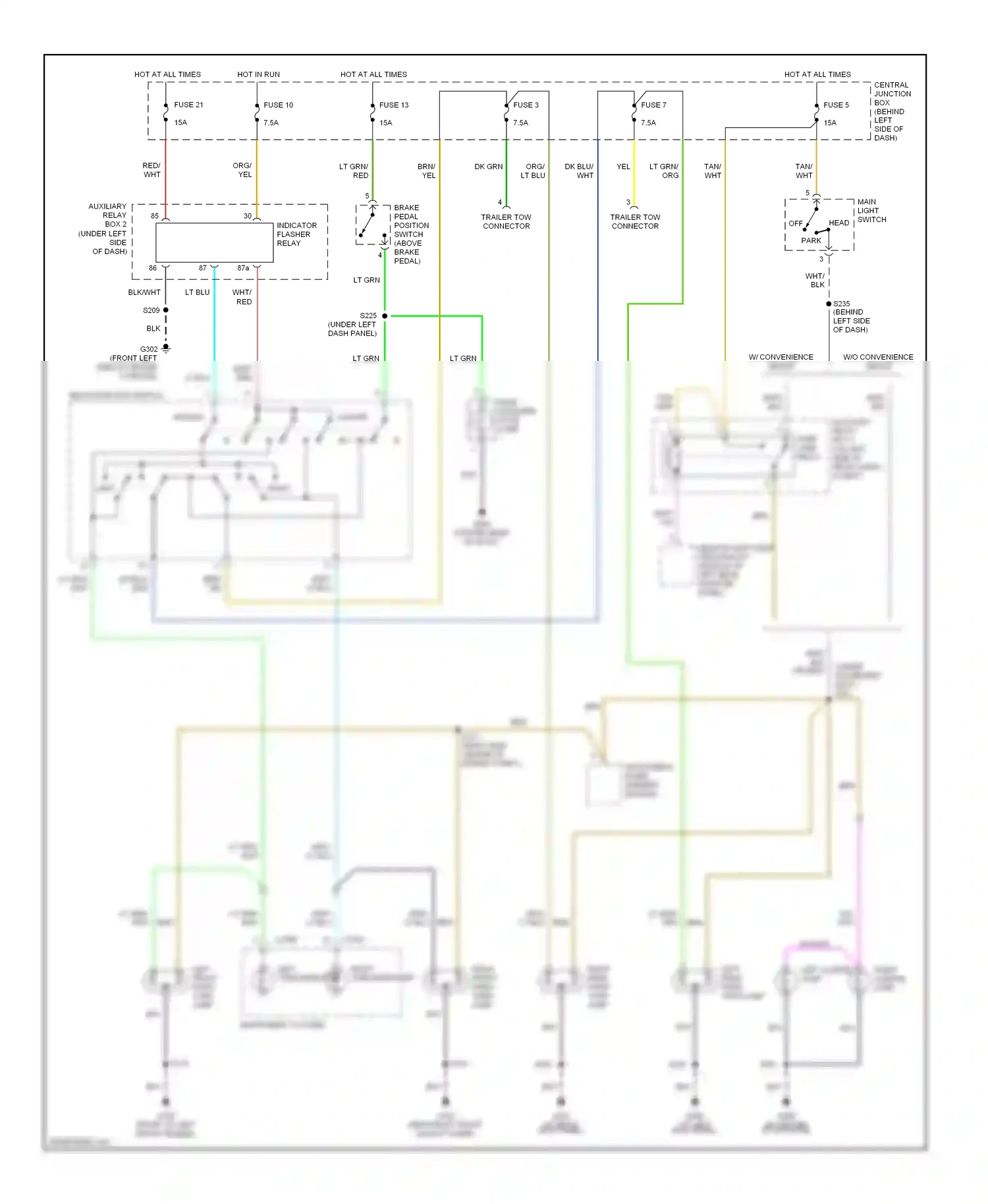 Wiring diagram dk grn for Ford Explorer II (1994-2003) (13 of 31)