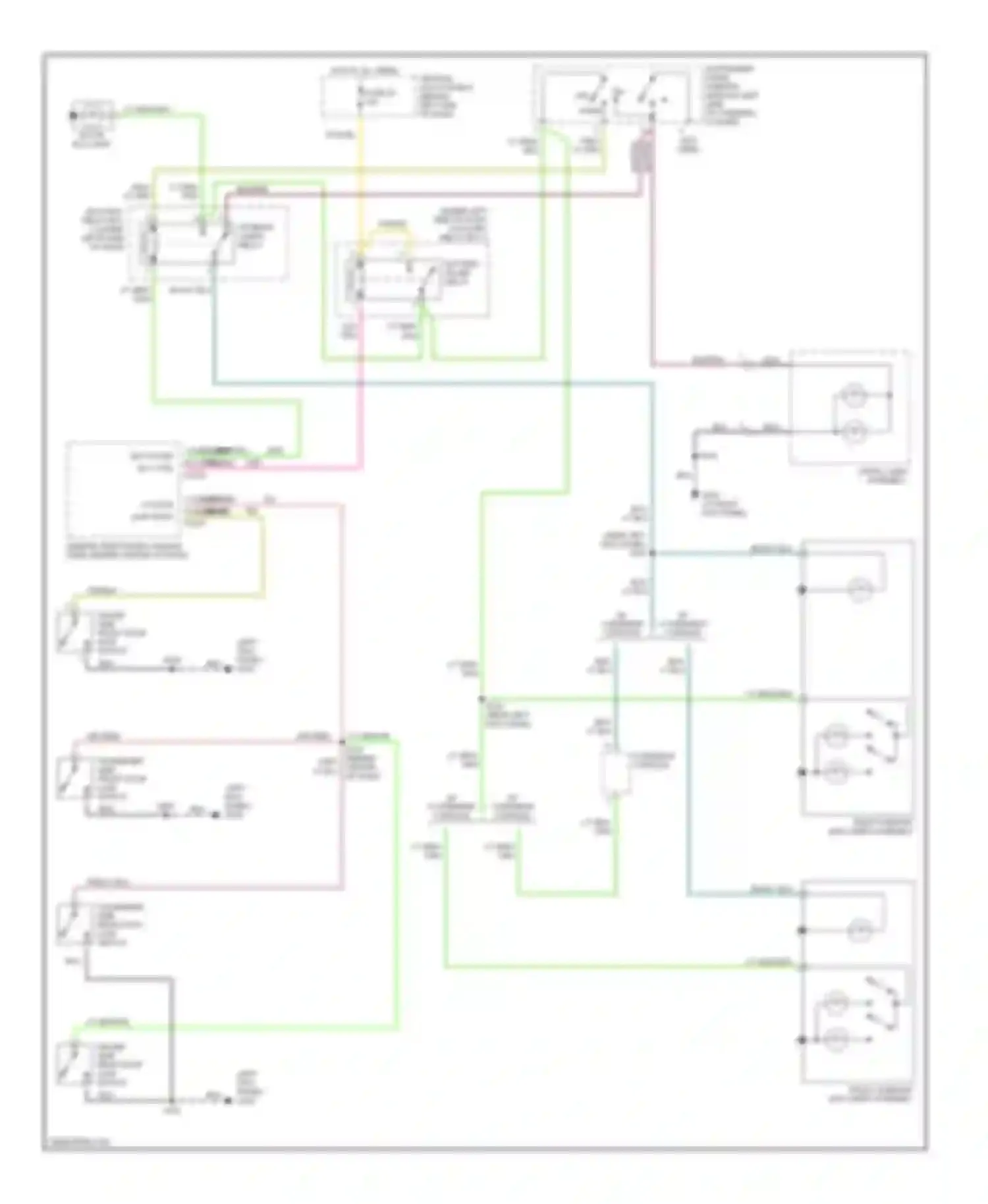 Wiring diagram driver side rear door ajar switch for Ford Explorer II (1994-2003) (1 of 4)