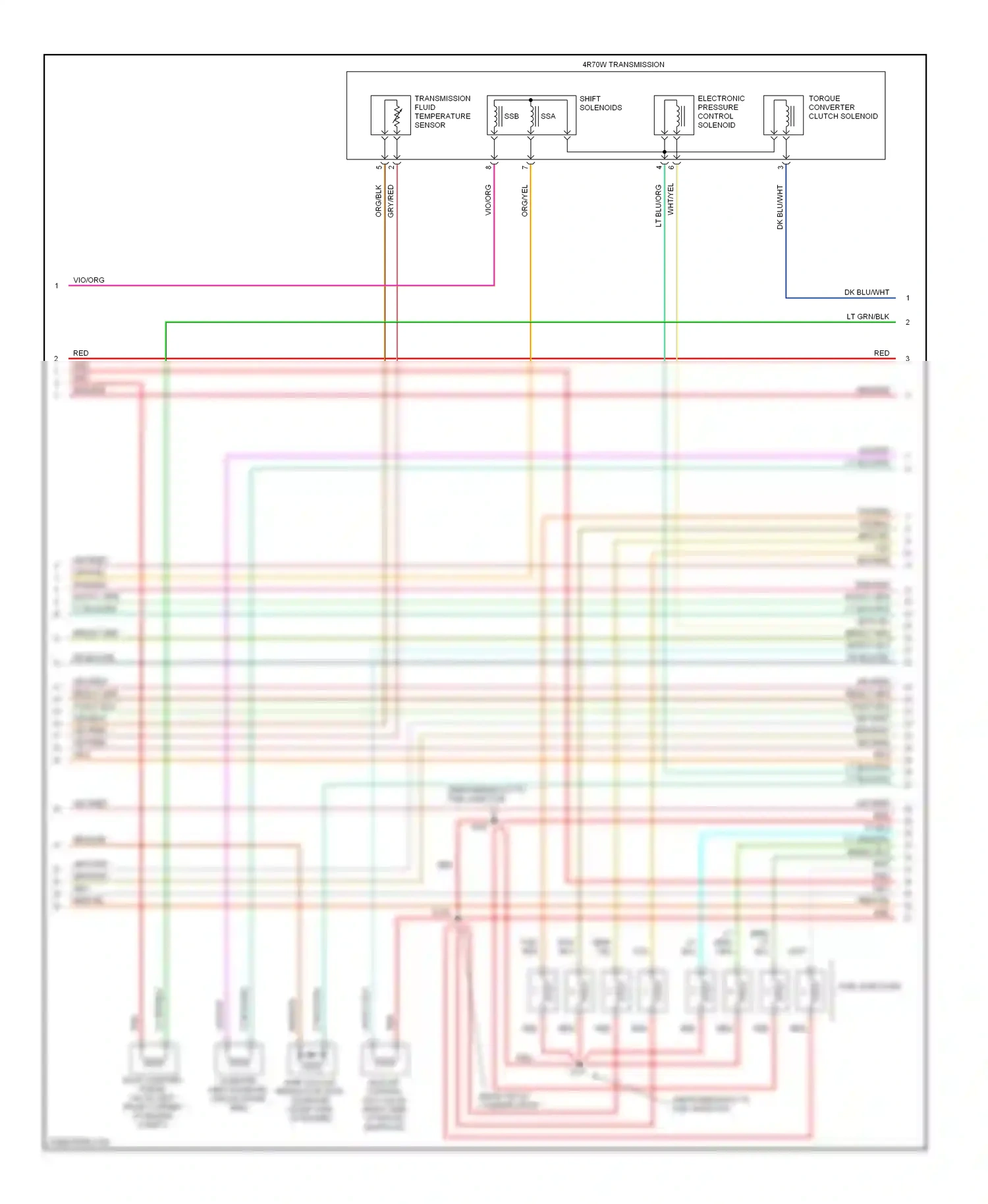 Wiring diagram electronic pressure control solenoid for Ford Explorer II (1994-2003) (3 of 3)