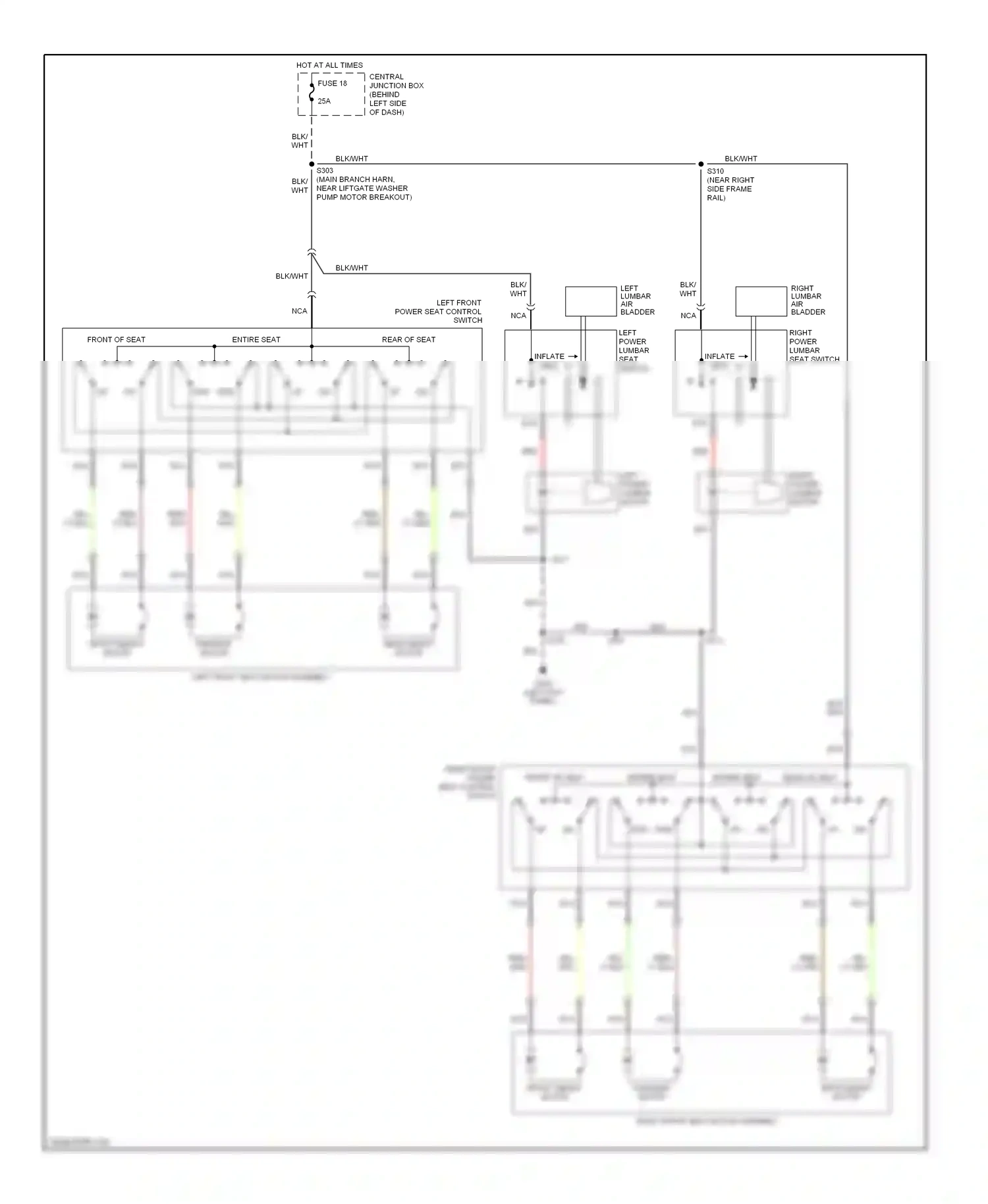 Wiring diagram fwd/rwd motor for Ford Explorer II (1994-2003) (1 of 1)