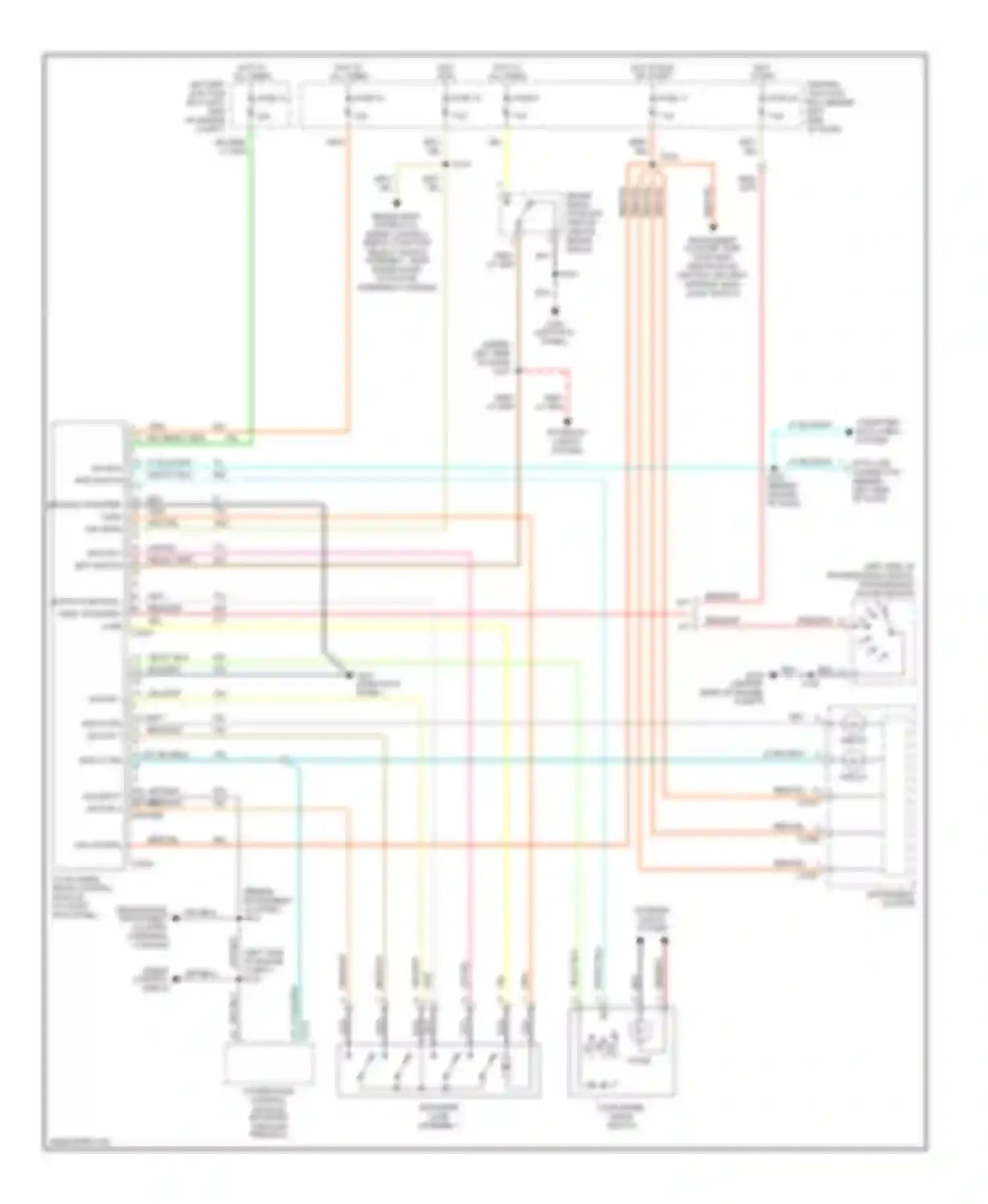 Wiring diagram gem module, instrument cluster, overhead console for Ford Explorer II (1994-2003) (1 of 1)