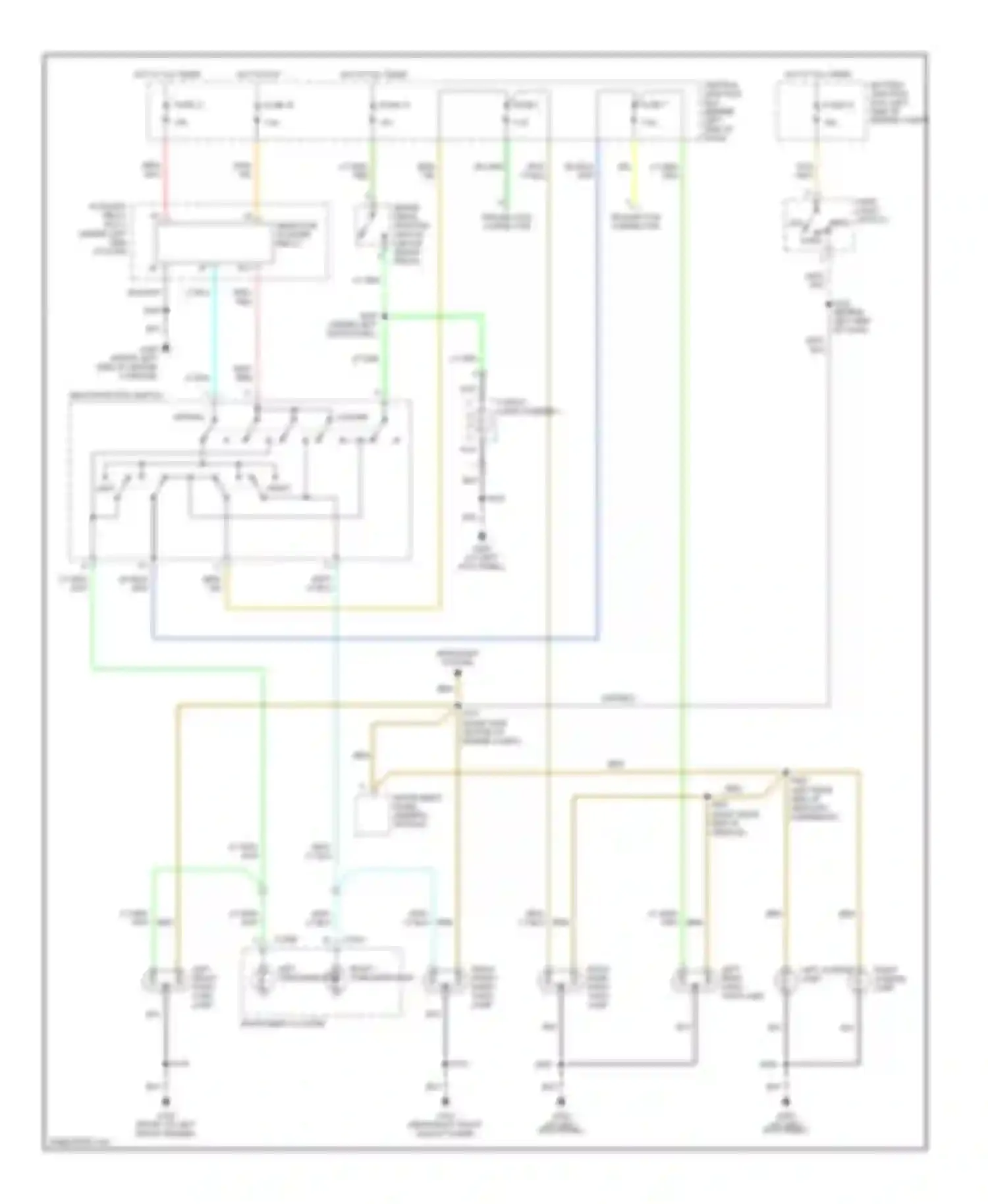 Wiring diagram headlight system for Ford Explorer II (1994-2003) (1 of 1)