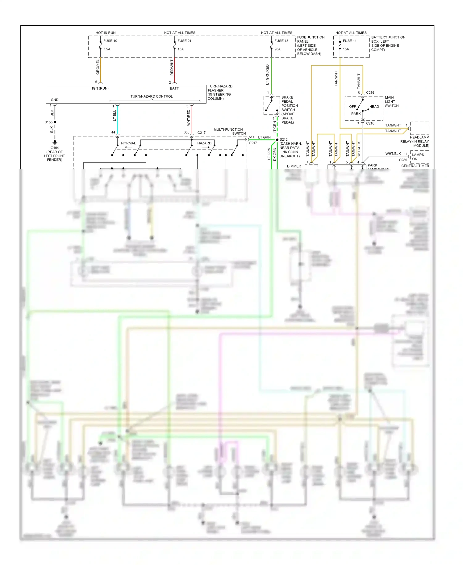 Ford Explorer II (1994-2003) ign (run) wiring diagram  (1 of 1)