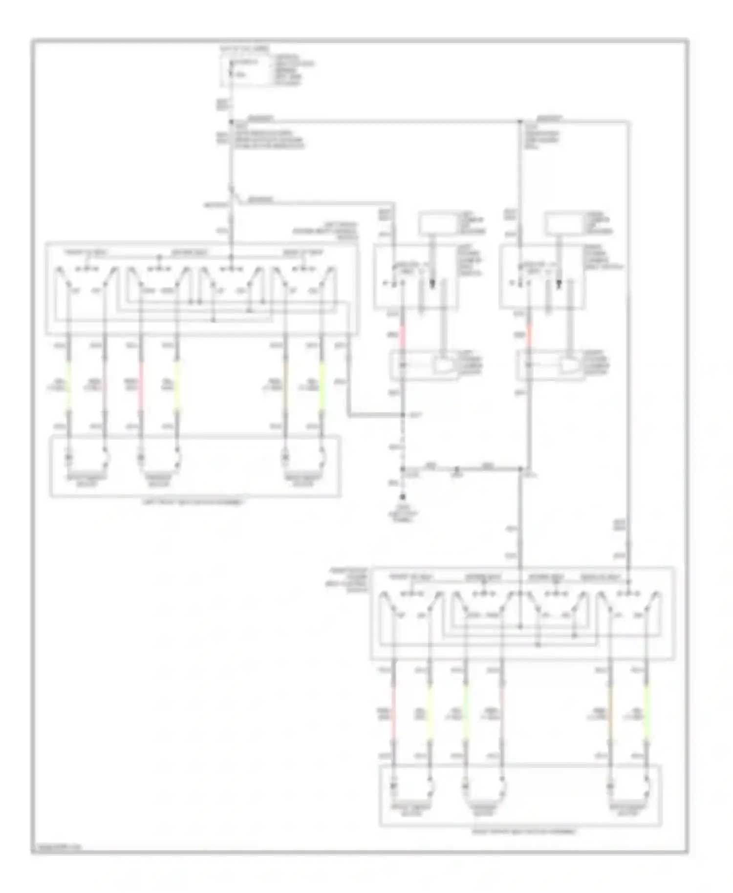 Wiring diagram left front seat motor assembly for Ford Explorer II (1994-2003) (1 of 2)