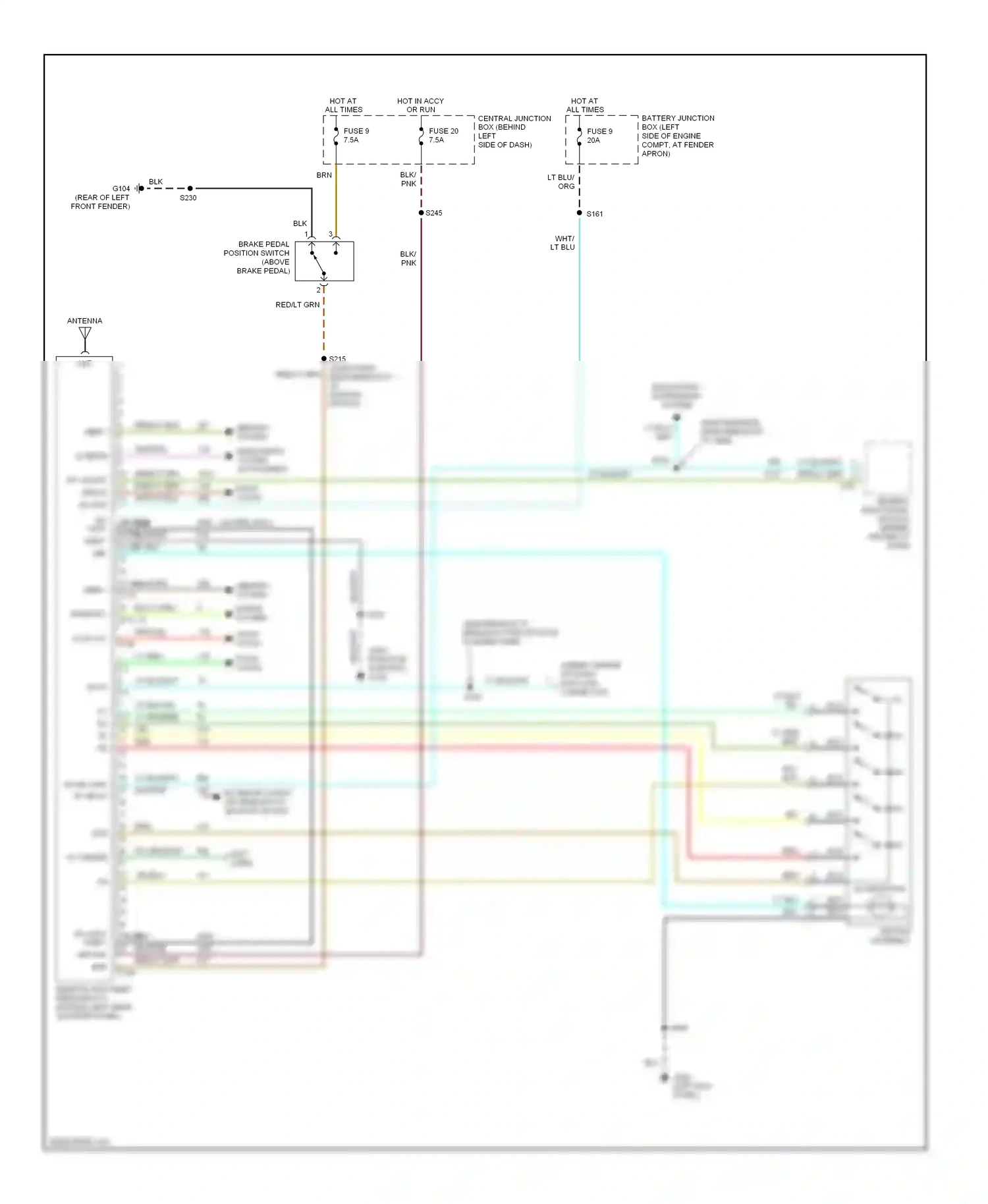 Wiring diagram lt blu for Ford Explorer II (1994-2003) (7 of 61)