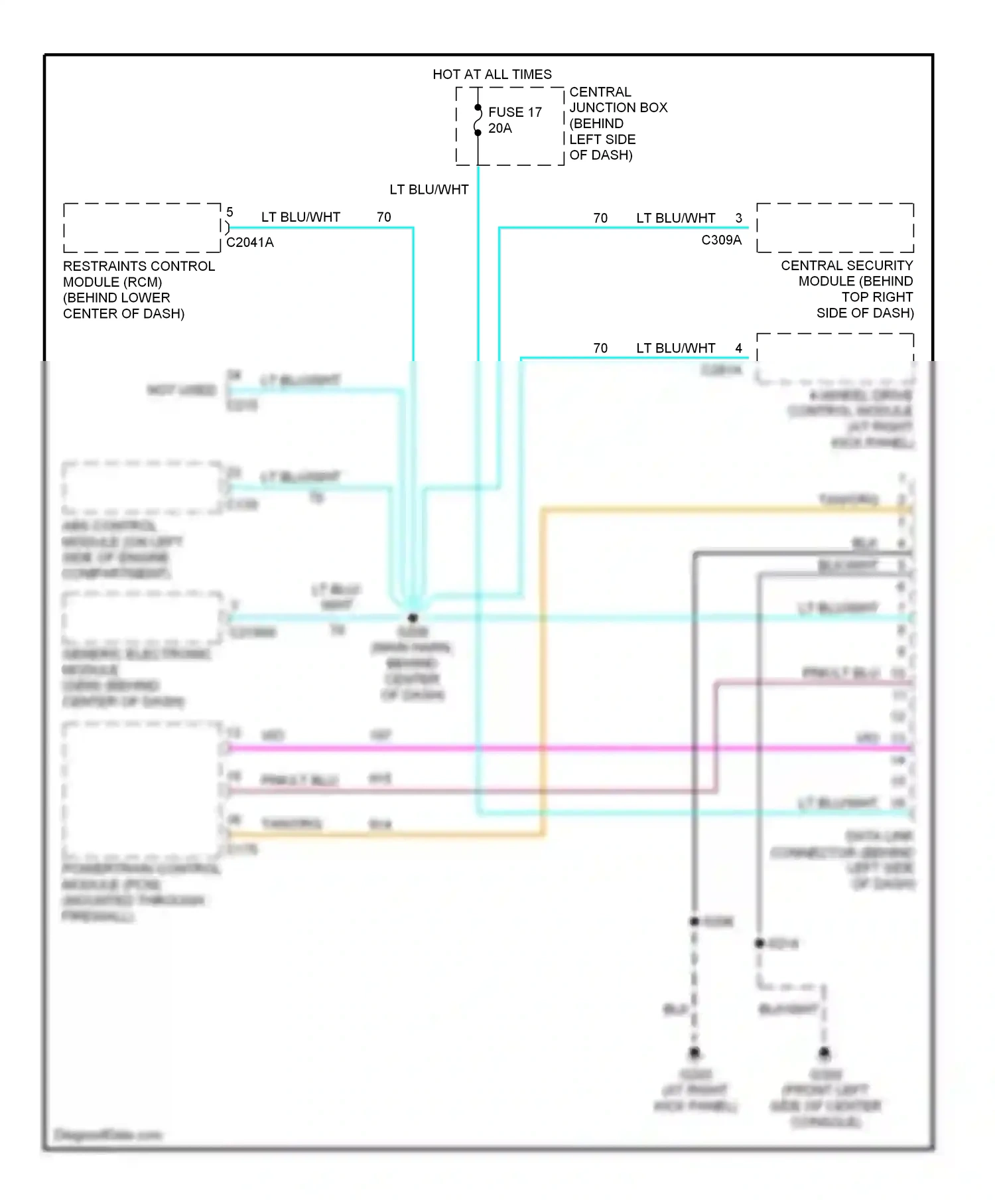 Wiring diagram lt blu for Ford Explorer II (1994-2003) (41 of 61)
