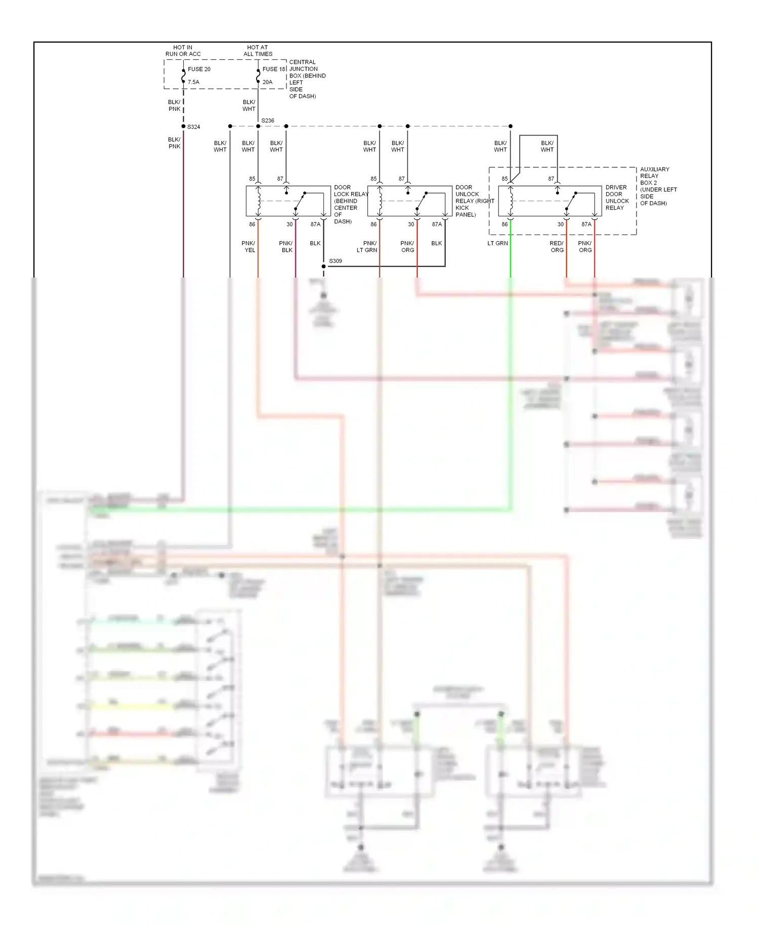 Wiring diagram lt grn/red for Ford Explorer II (1994-2003) (25 of 31)