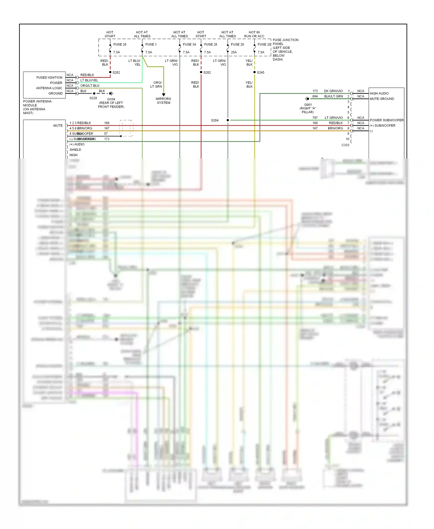 Wiring diagram lt grn/red for Ford Explorer II (1994-2003) (20 of 31)